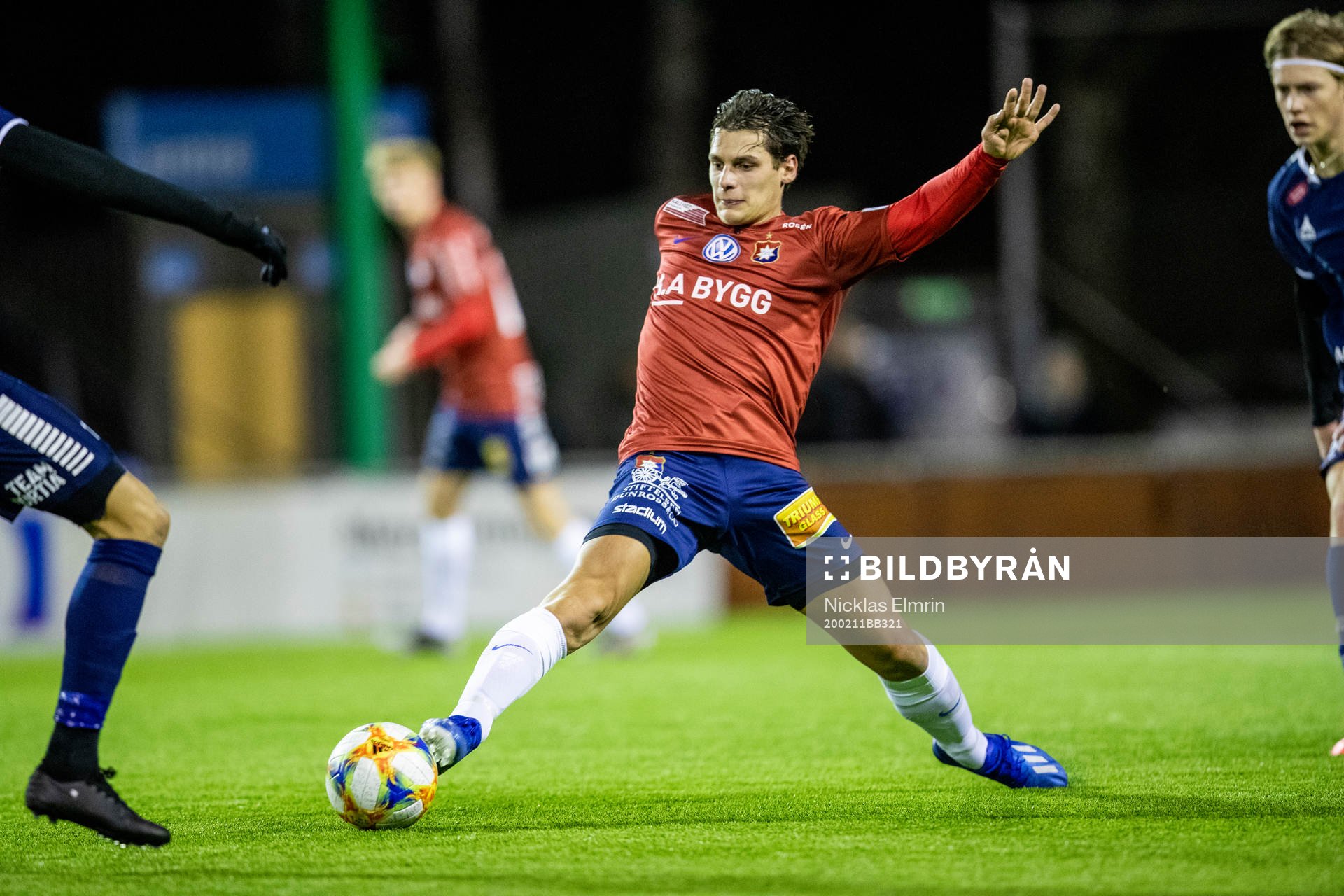 Örgrytes Kevin Ackermann under träningsmatchen i fotboll mellan Utsikten och Örgryte den 11 februari i 2020 i Göteborg.