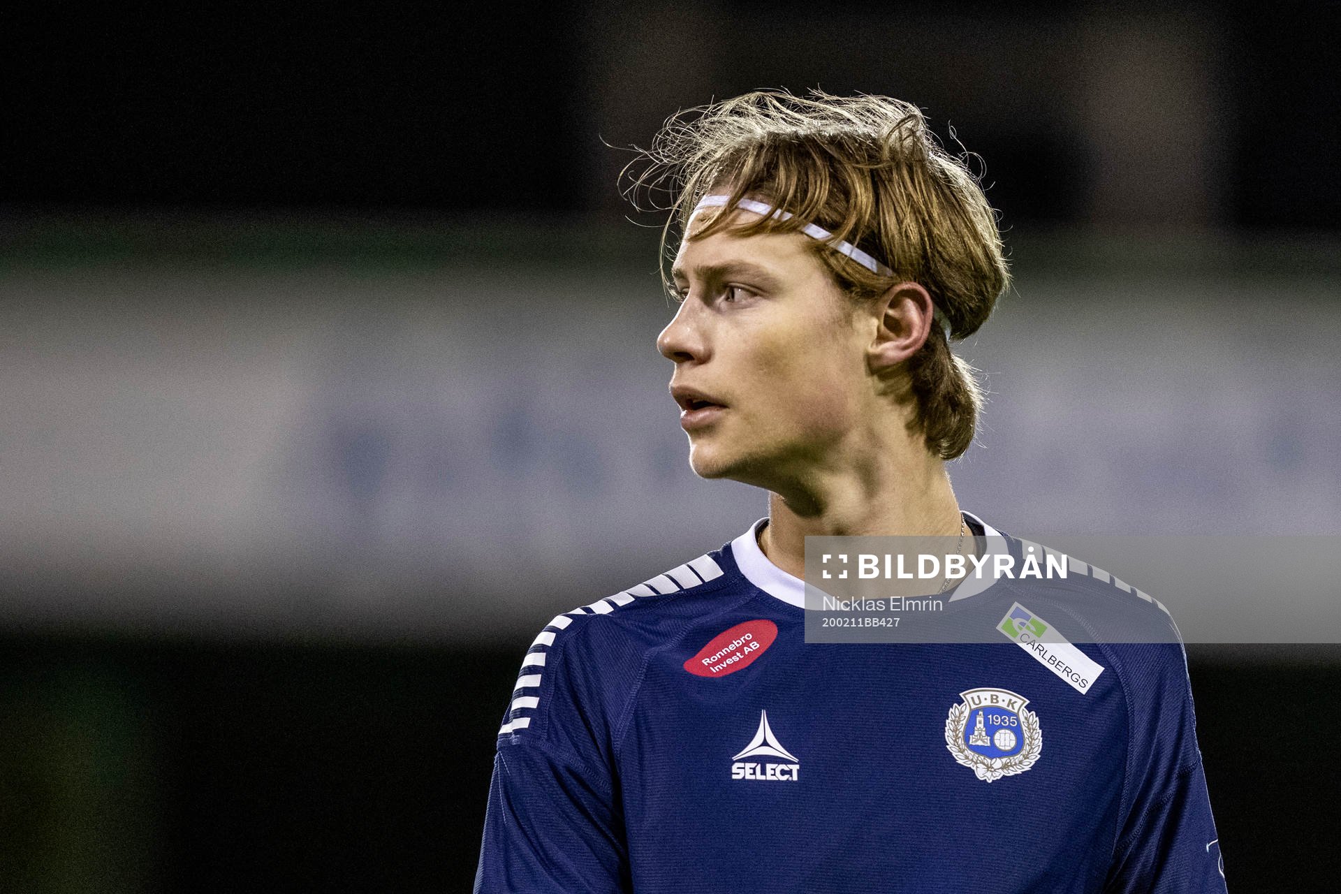 Utsiktens William Andersson under träningsmatchen i fotboll mellan Utsikten och Örgryte den 11 februari i 2020 i Göteborg.