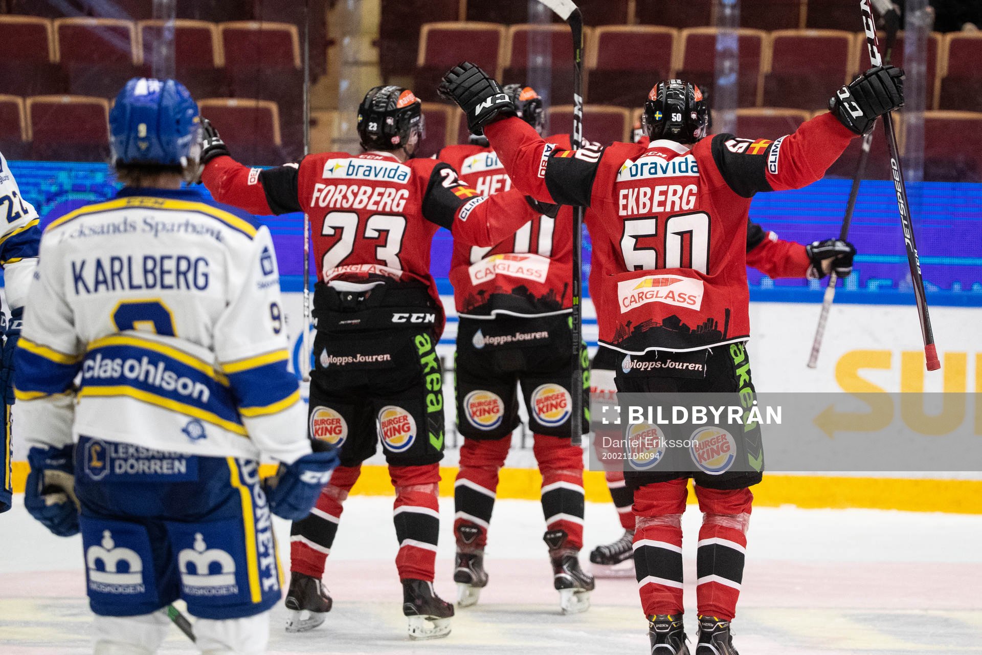 Malmö Redhawks spelarna jublar
