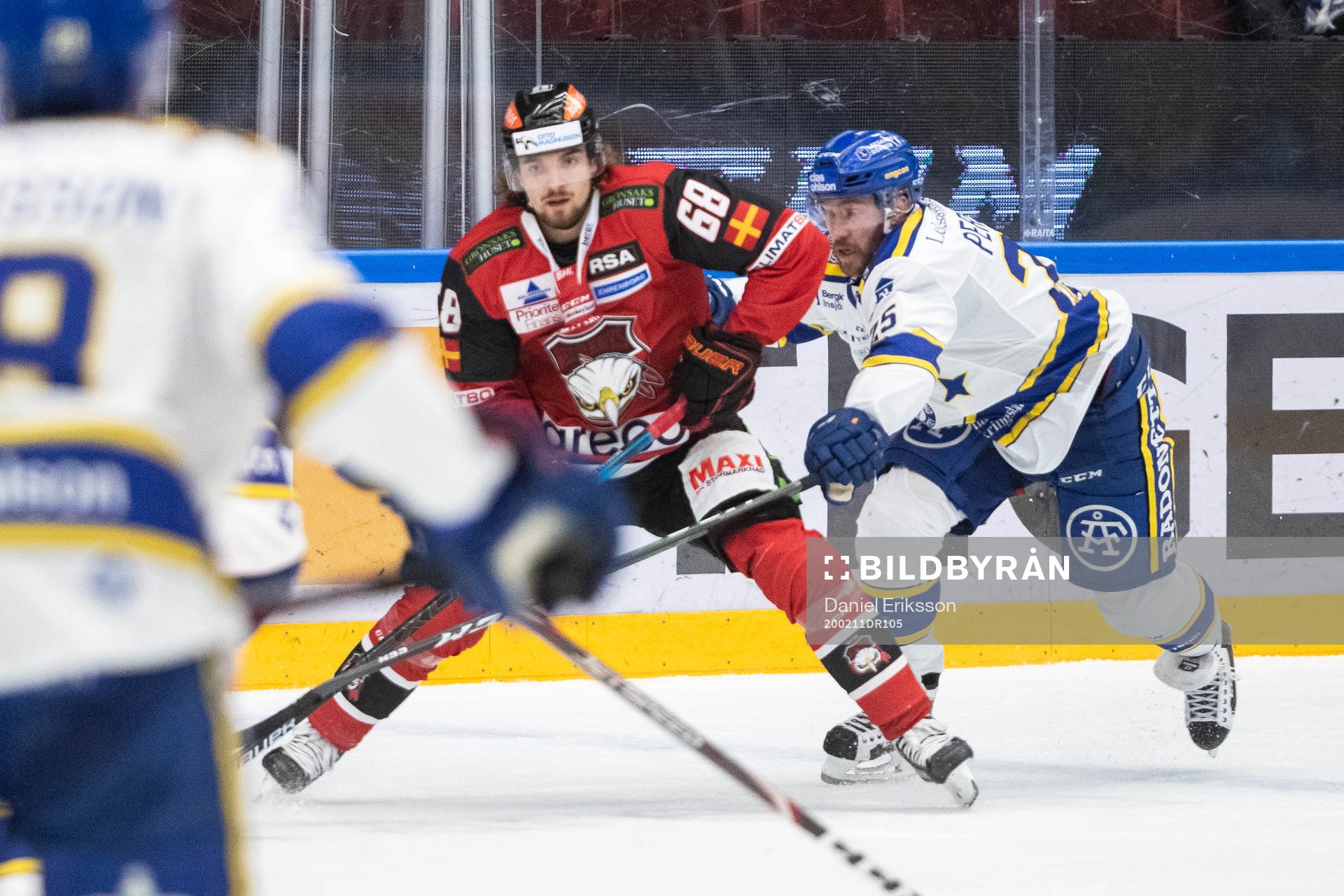 Malmö Redhawks Adam Brodecki och Leksands Linus Persson