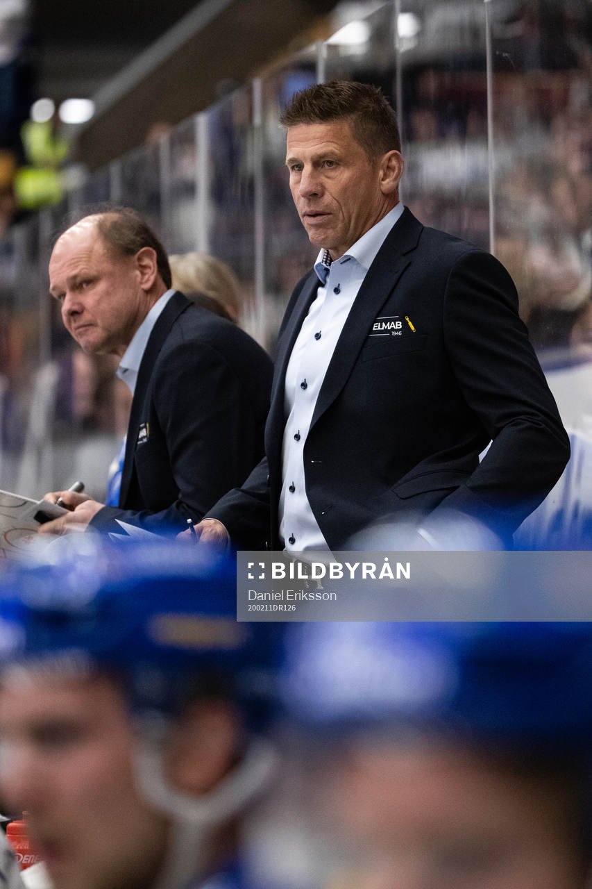 Leksands tränare Ulf Samuelsson  och assisterande tränare