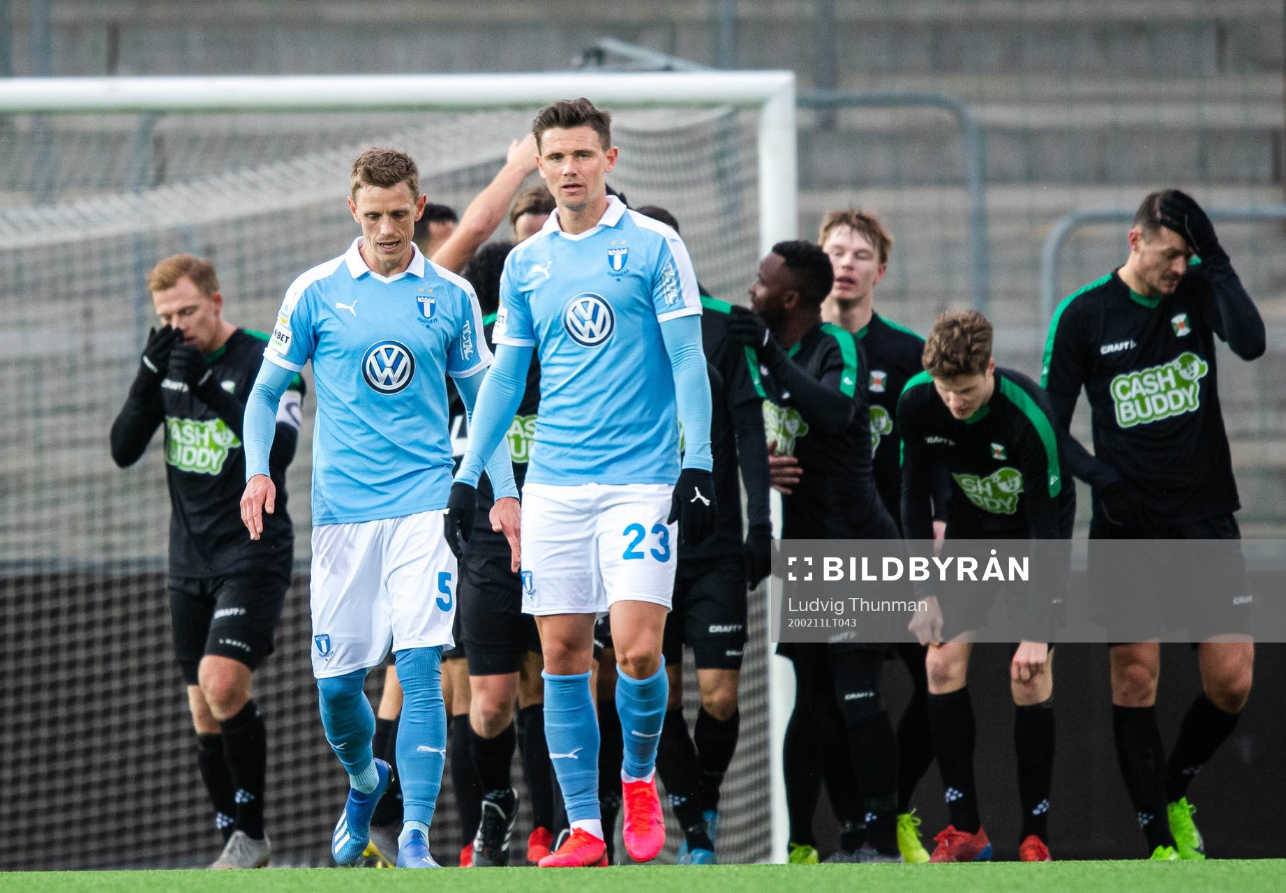 Malmö FFs Sören Rieks och Marcus Antonsson deppar