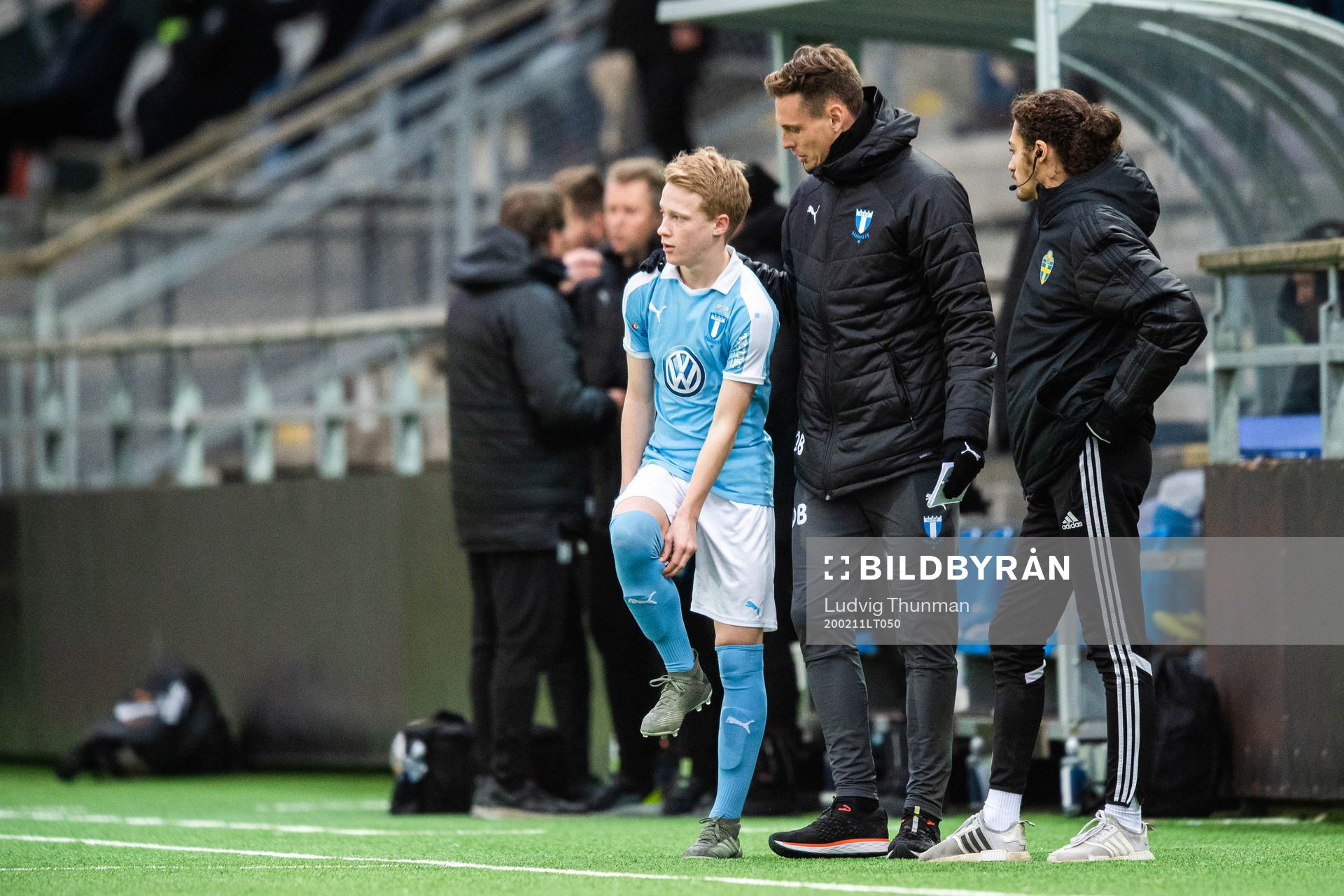 Malmö FFs David Edvardsson och assisterande tränare