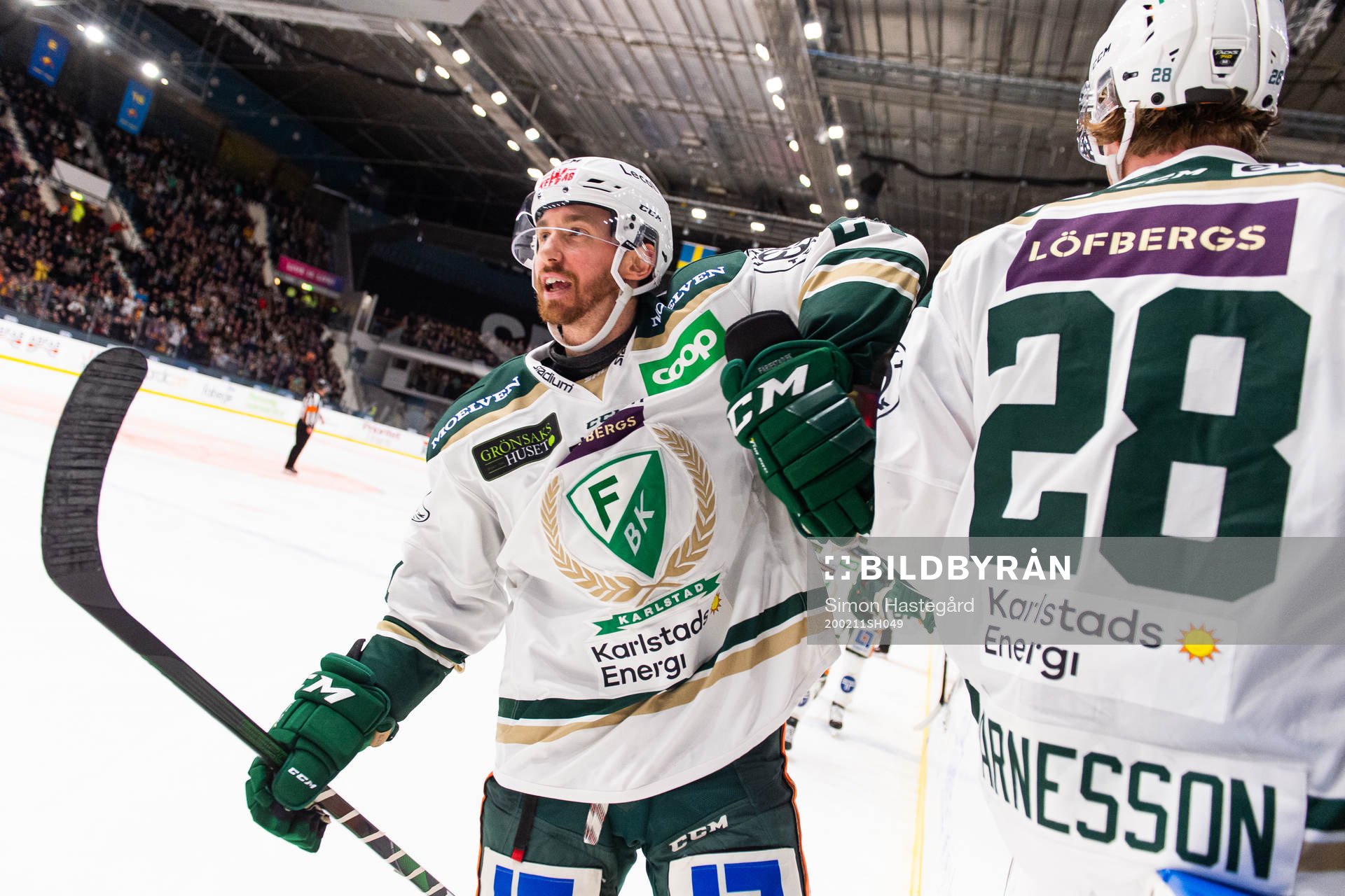 Färjestads Jonathon Blum jublar