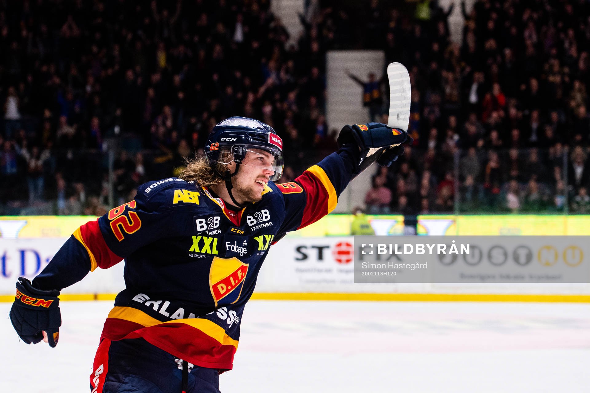 Djurgårdens Manuel Ågren jublar