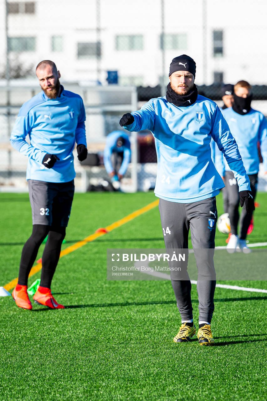Malmö FFs Jo Inge Berget och Lasse Nielsen