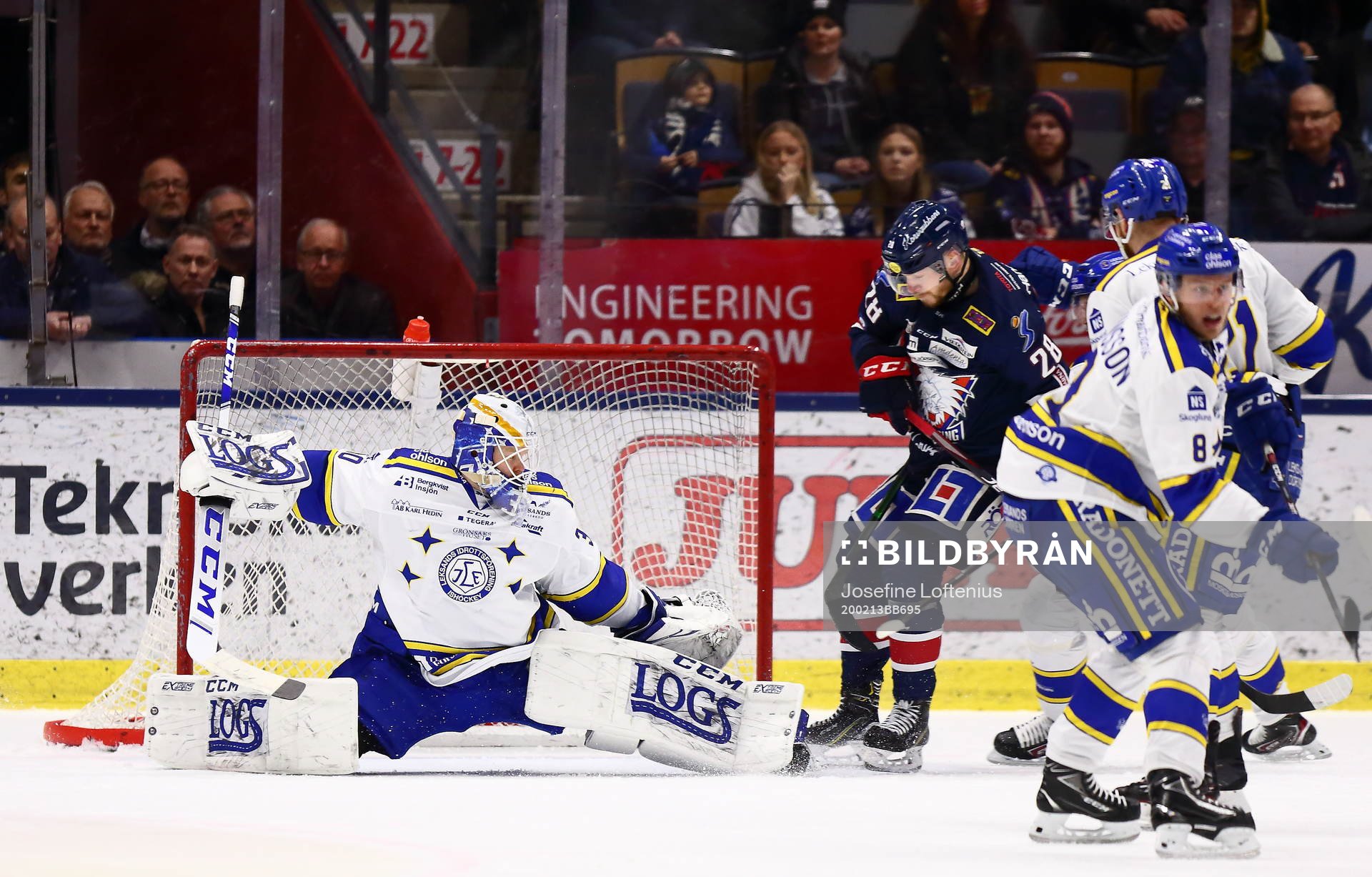 Linköpings Jaakko Rissanen gör mål 2-1 på Leksands
