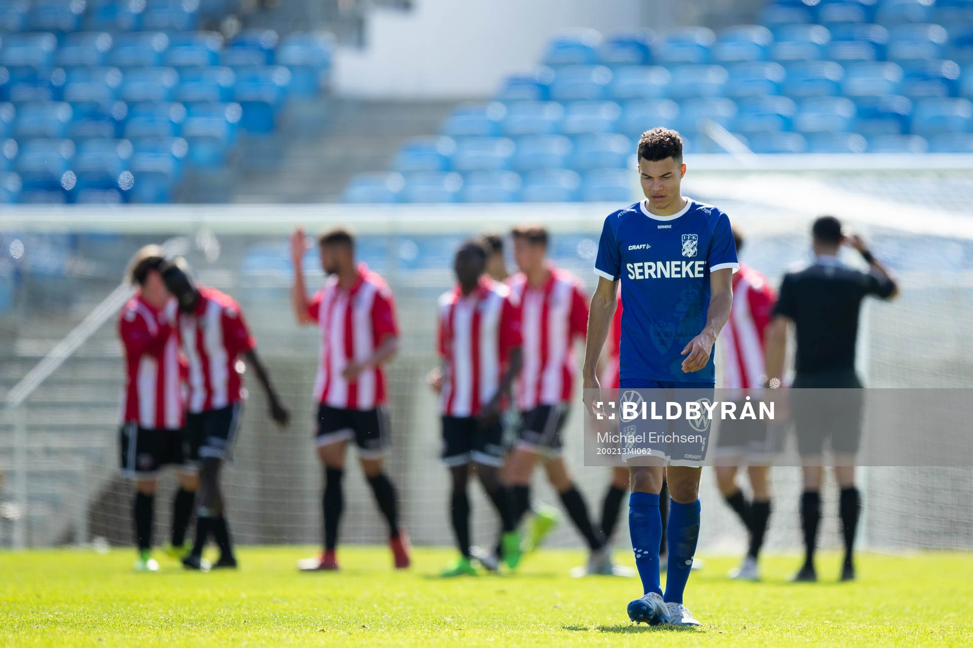 Alexander Jallow of IFK Göteborg looks dejected