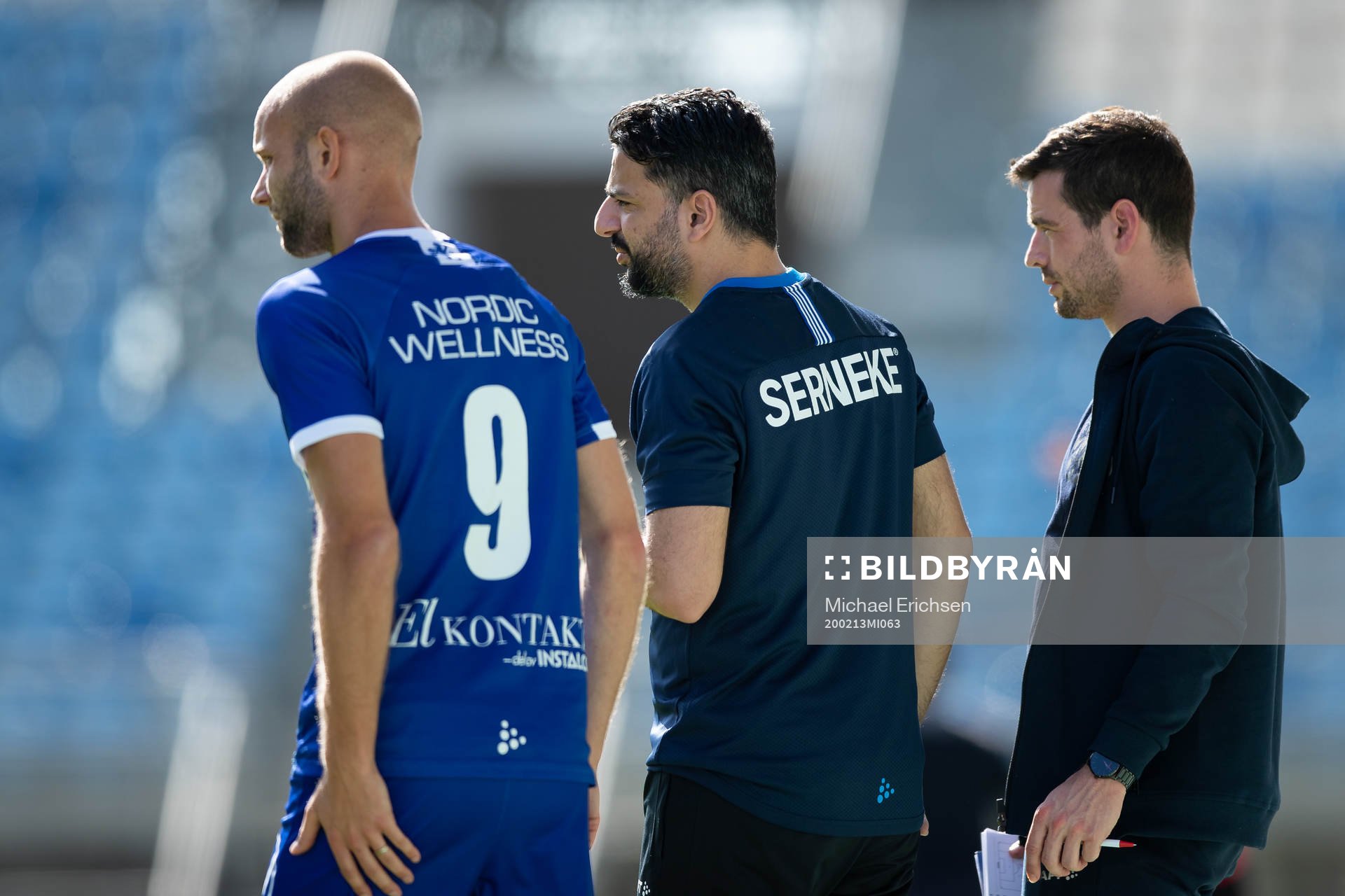 Robin Söder, head coach Poya Asbaghi and assistant coach