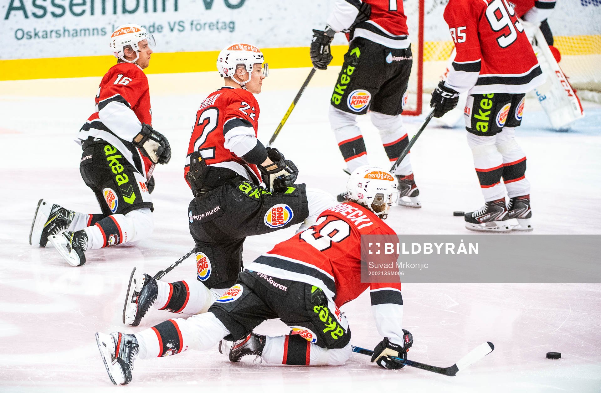 Malmö Redhawks Matias Lassen, Lars Bryggman och Adam