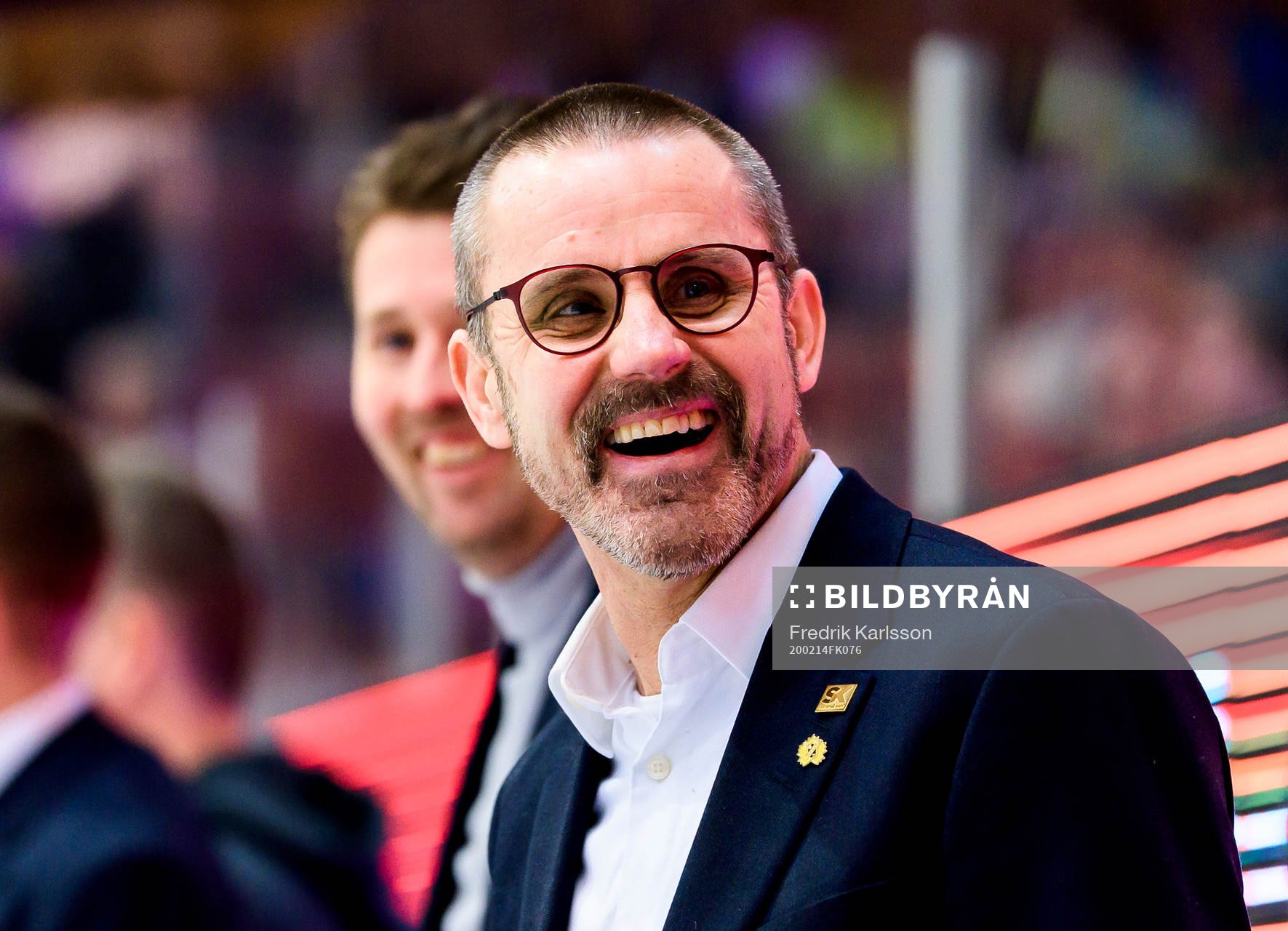 Skellefteås tränare Tommy Samuelsson jublar