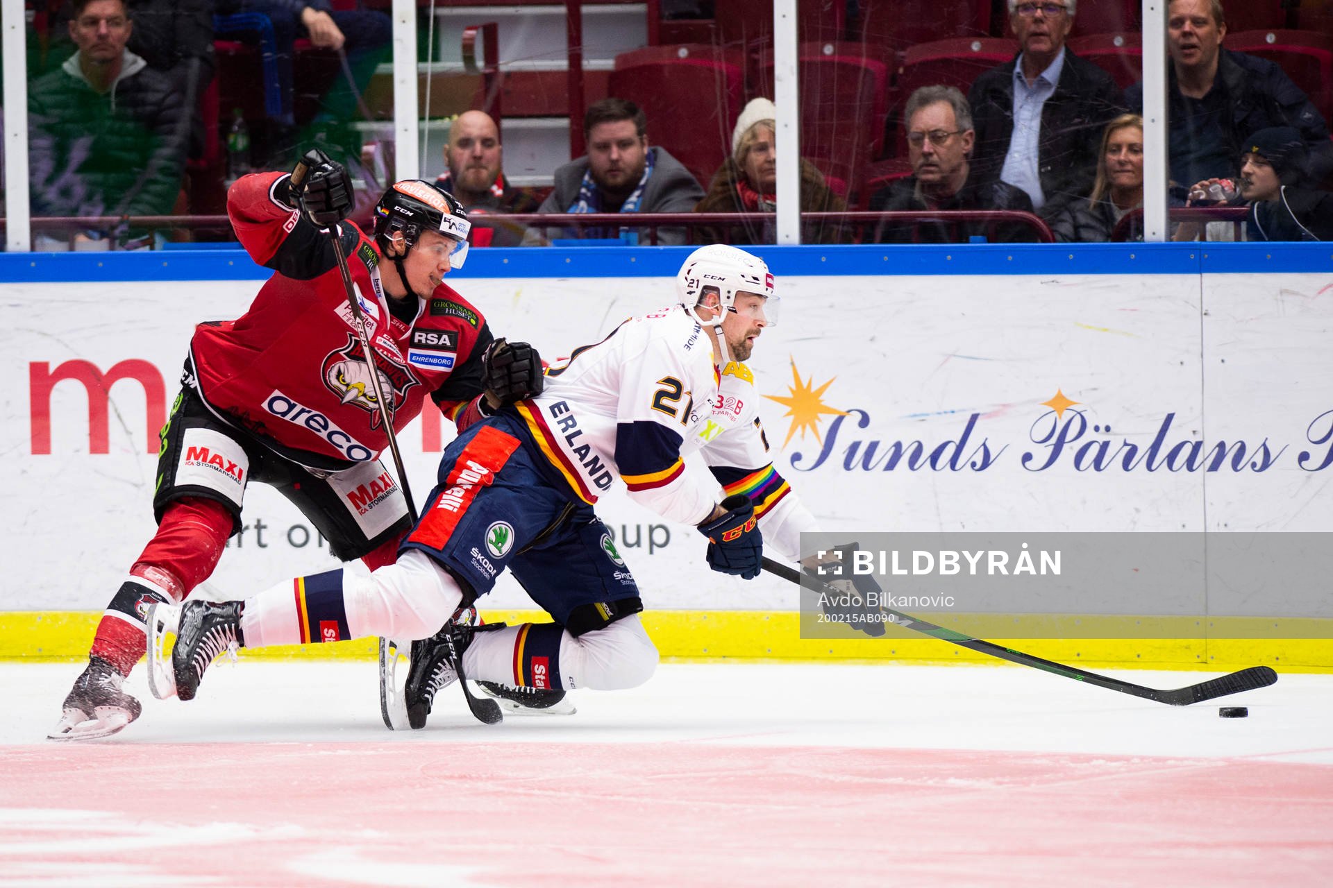 Malmö Redhawks Adam Ollas Mattsson och Djurgårdens Patrik