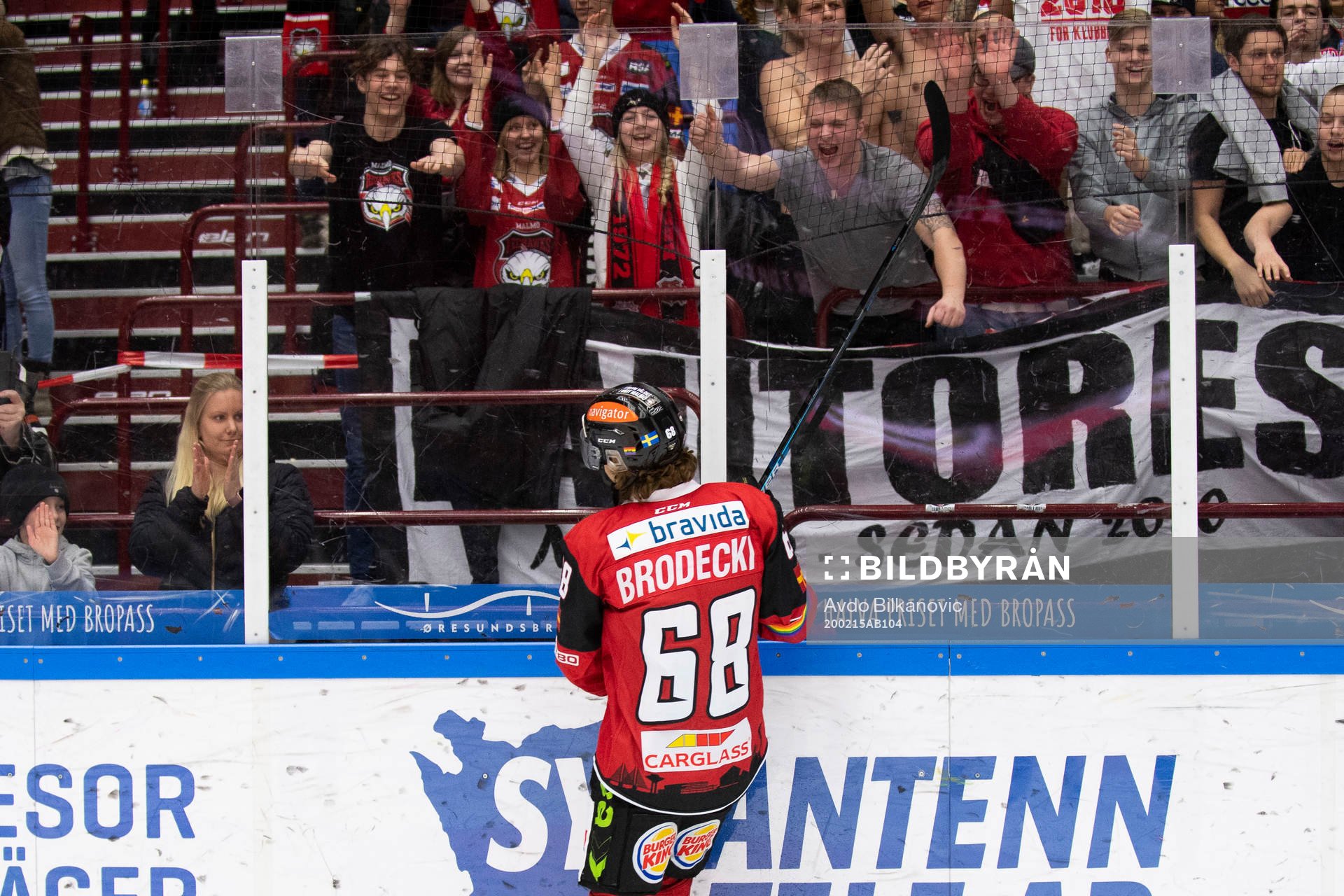 Malmö Redhawks Adam Brodecki jublar