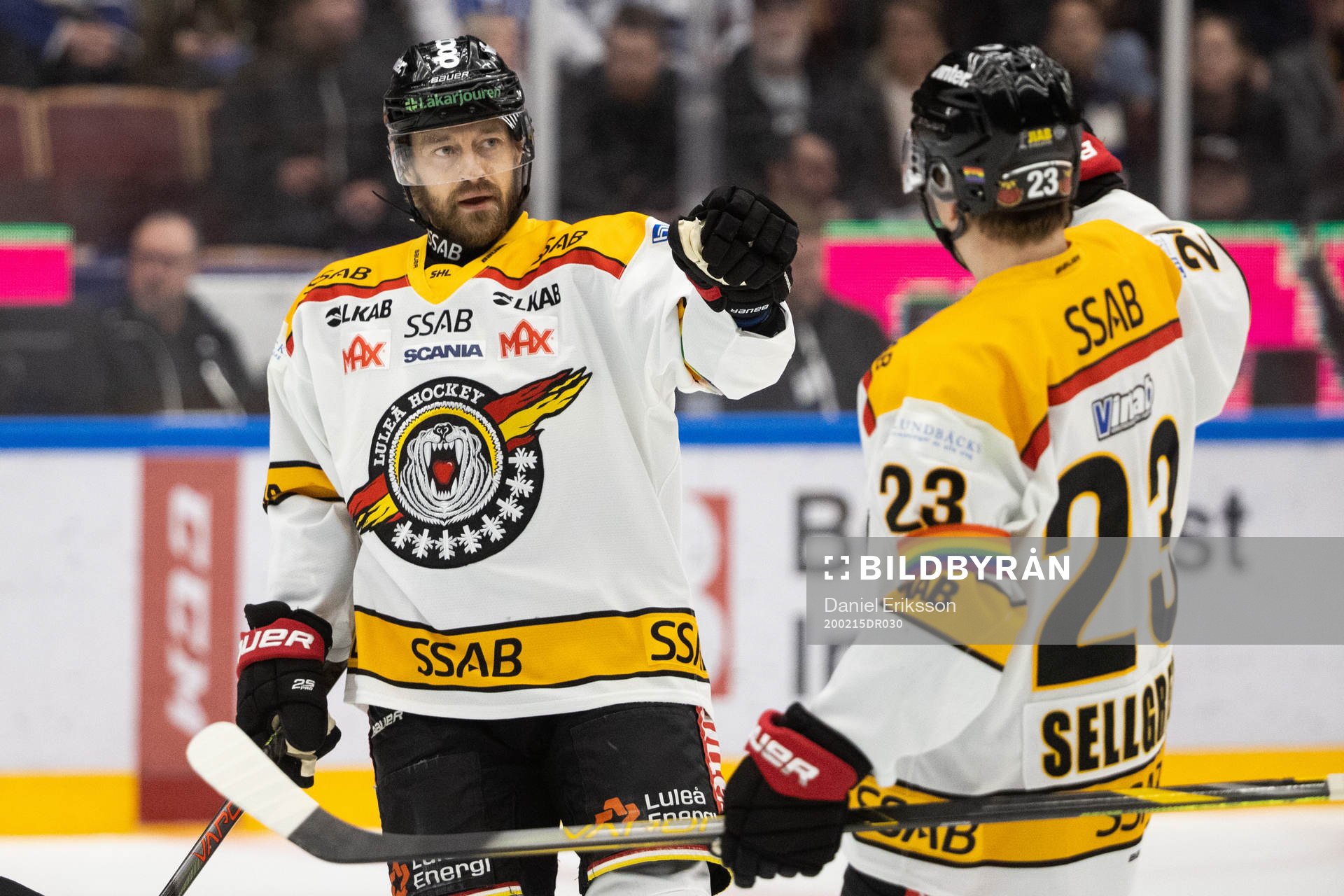 Luleås Daniel Sondell jubel