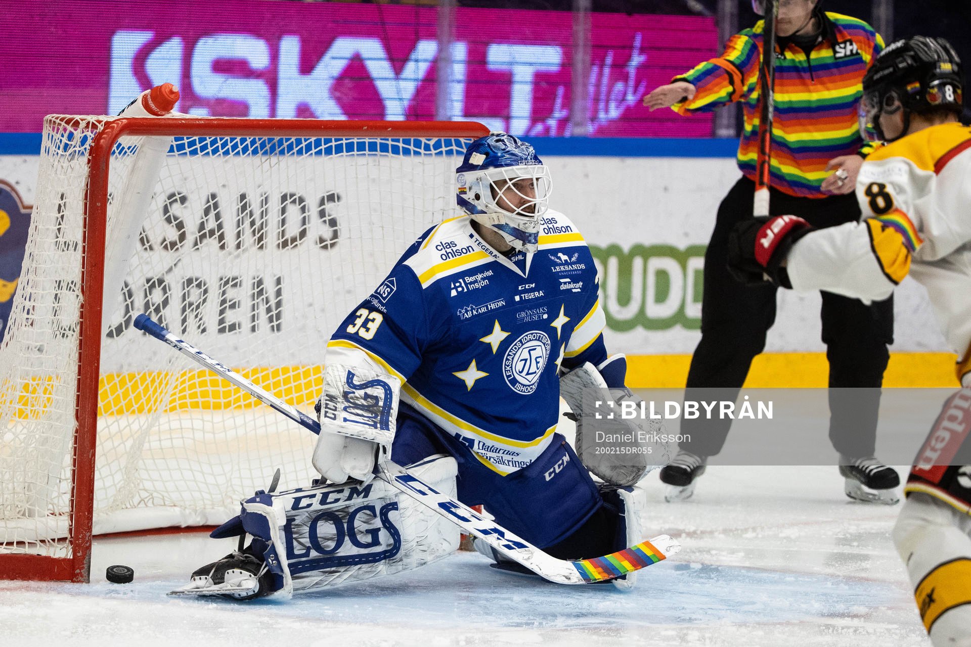 0-3 bakom Leksands målvakt Axel Brage