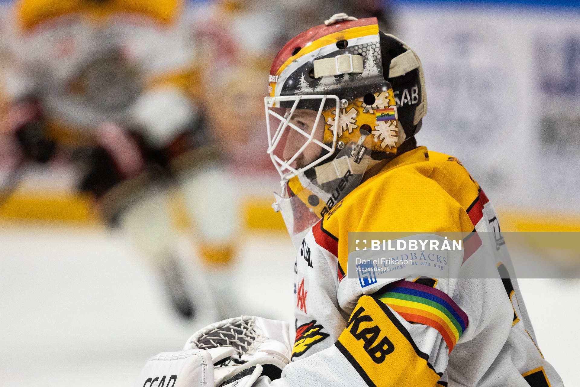 Luleås målvakt Joel Lassinantti innan ishockeymatchen i