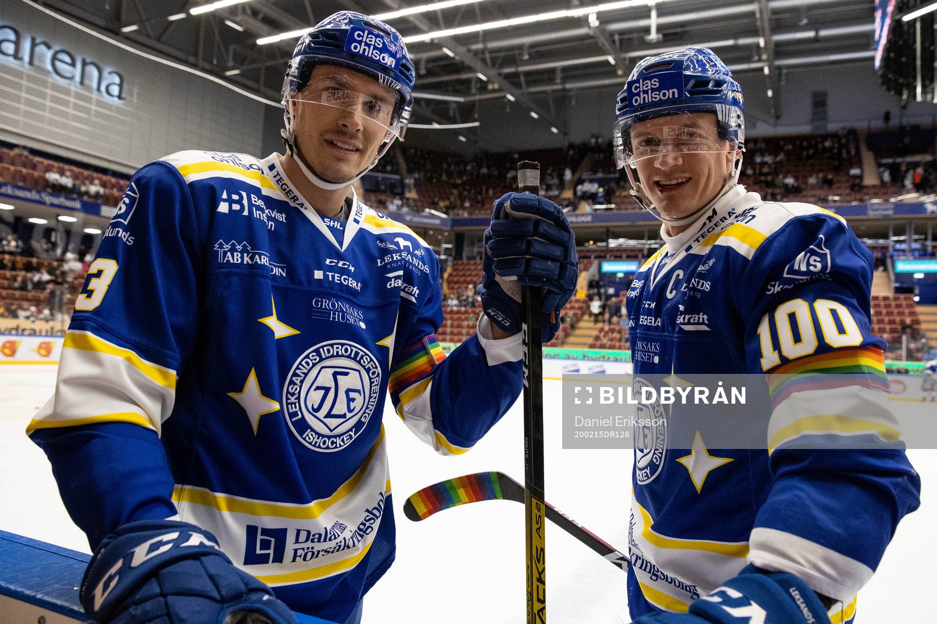 Leksands Jon Knuts och Martin Karlsson innan