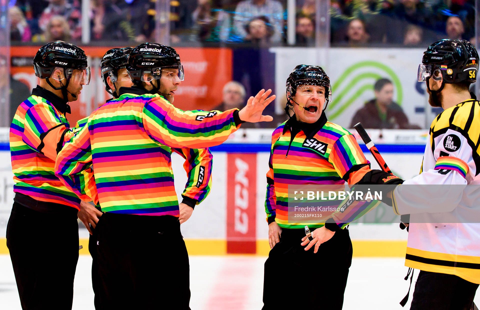 Domare Wolmer Edqvist i samtal med Brynäs Jonathan Sigalet