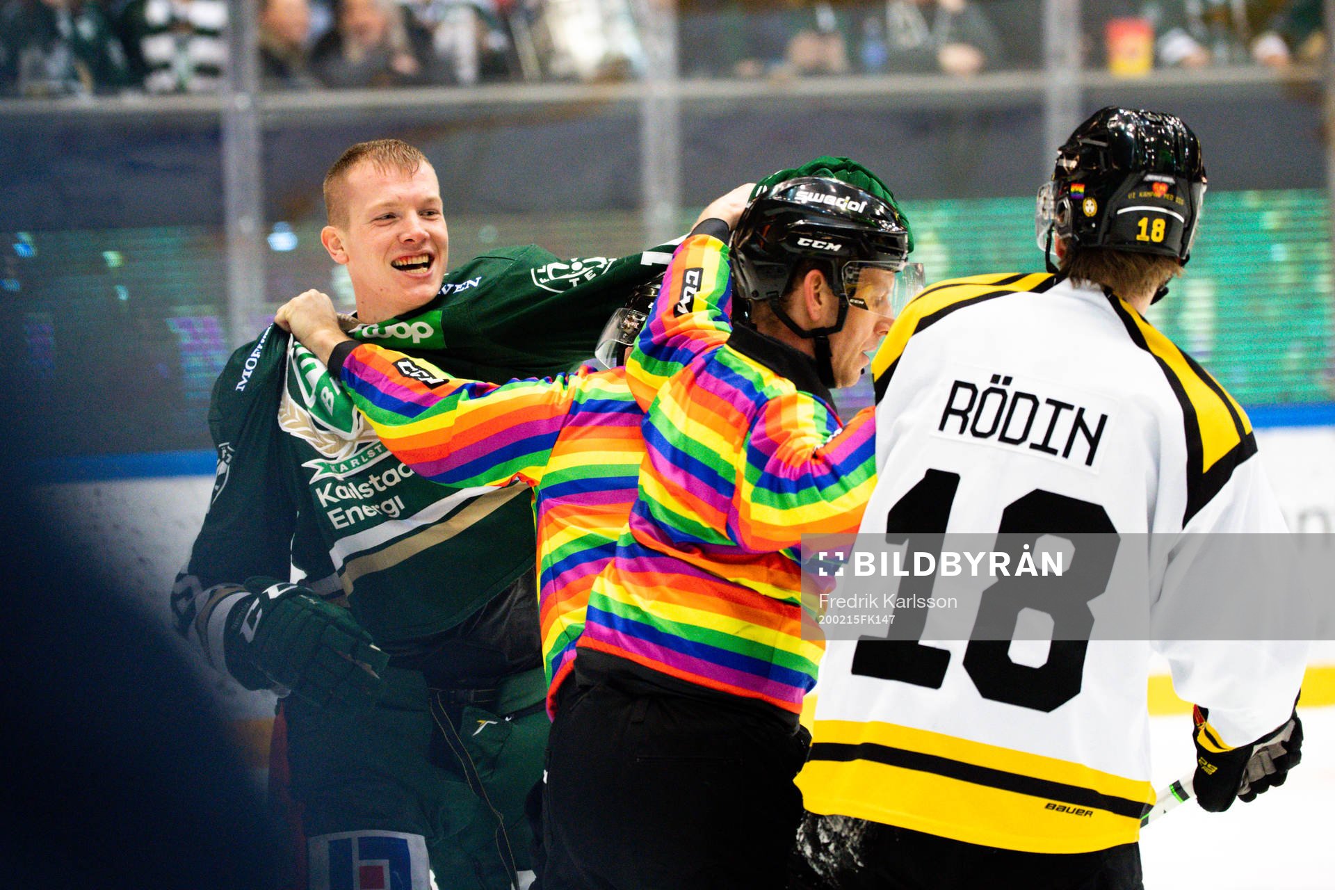 Färjestads Gustav Rydahl och Brynäs Anton Rödin