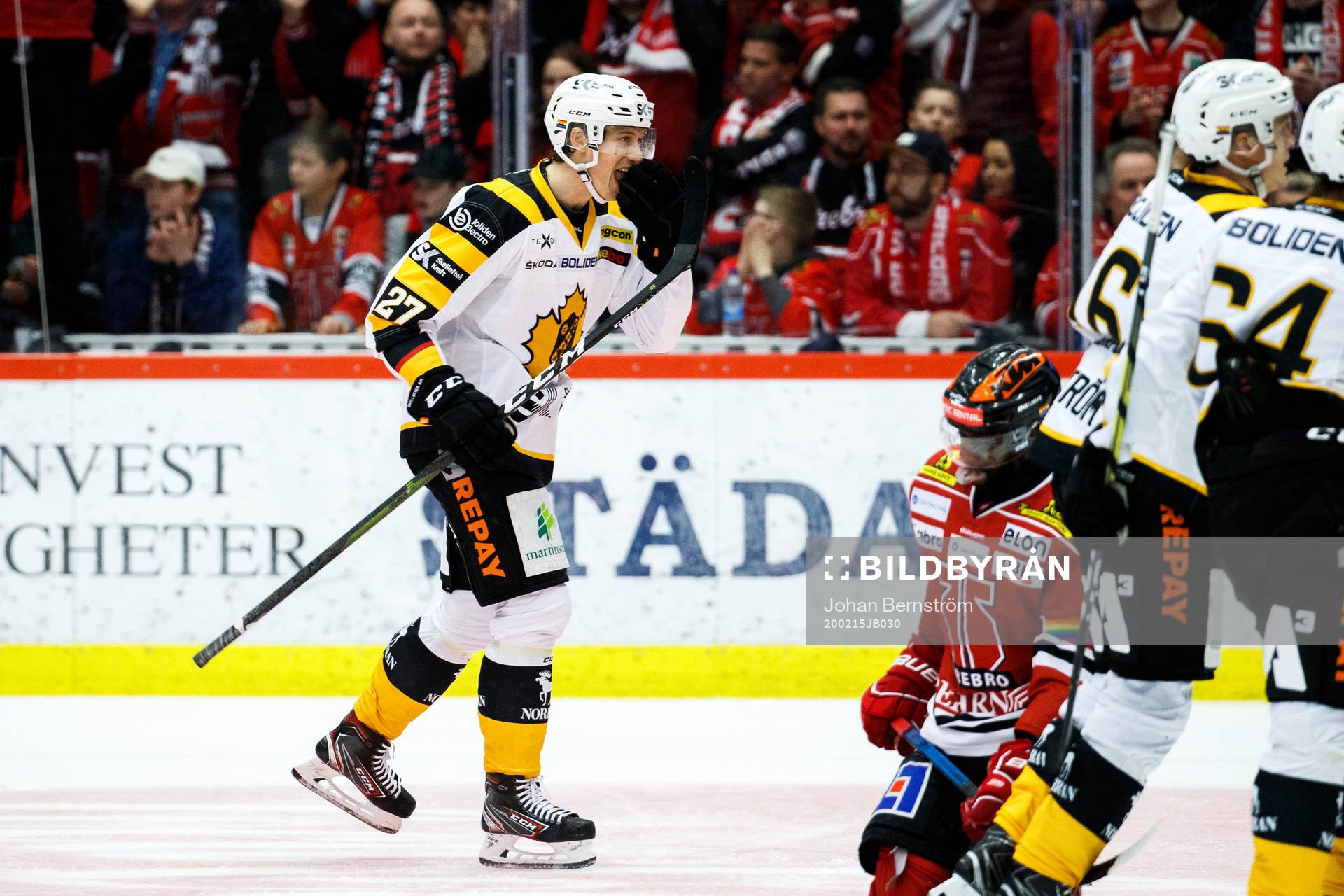 Skellefteås Robin Alvarez jublar