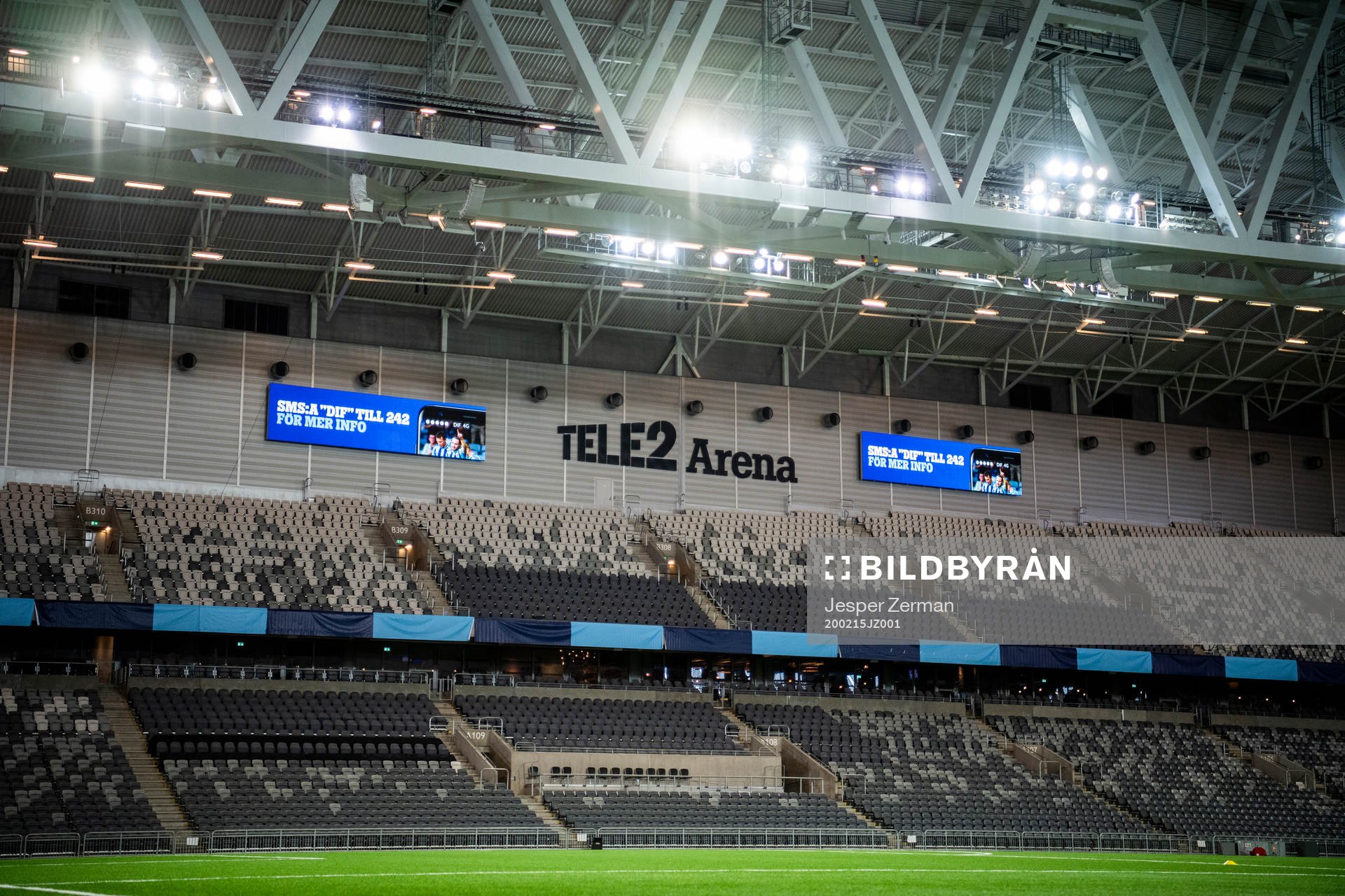 Interiör vy av Tele2 Arena