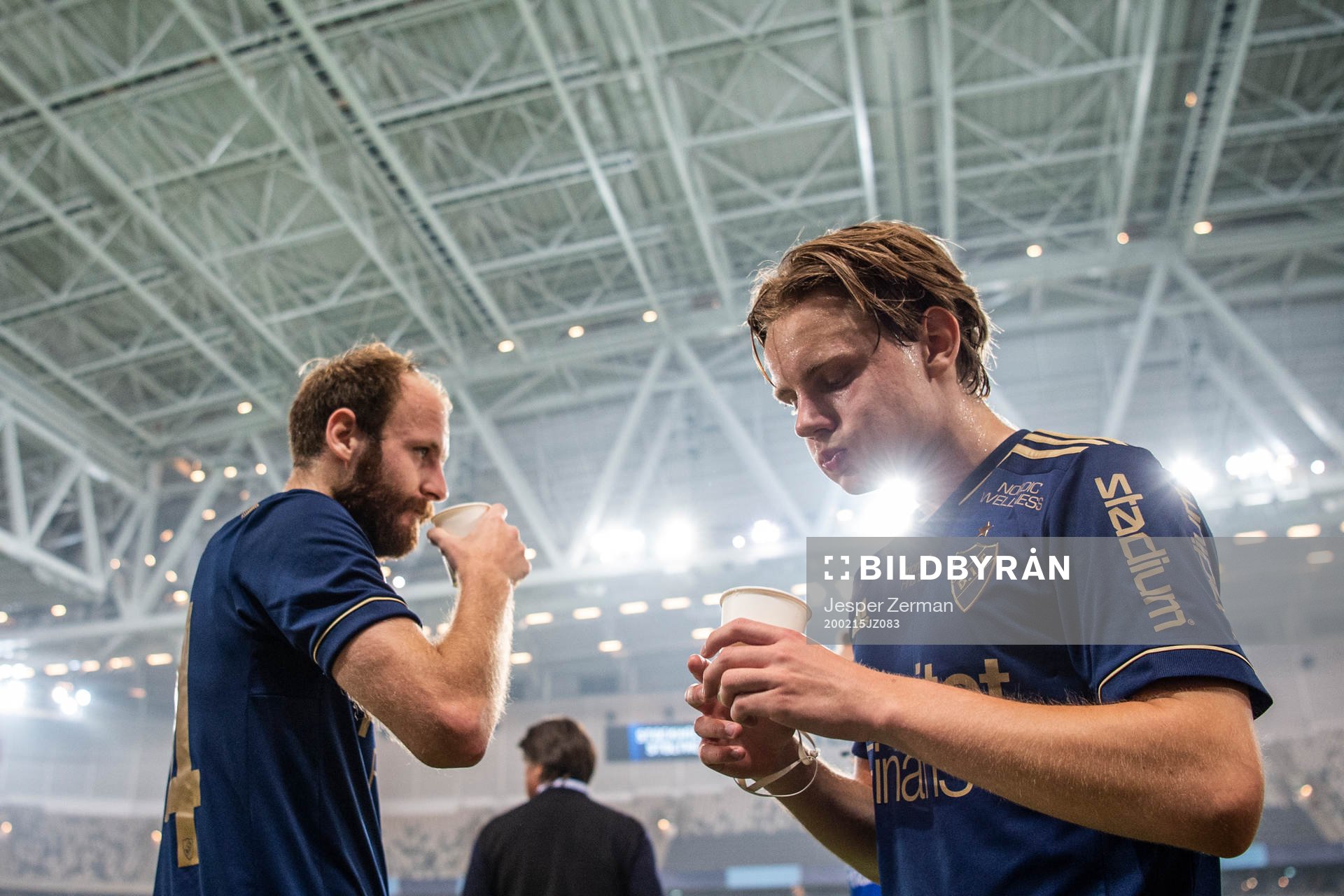Djurgårdens Curtis Edwards och Oscar Pettersson