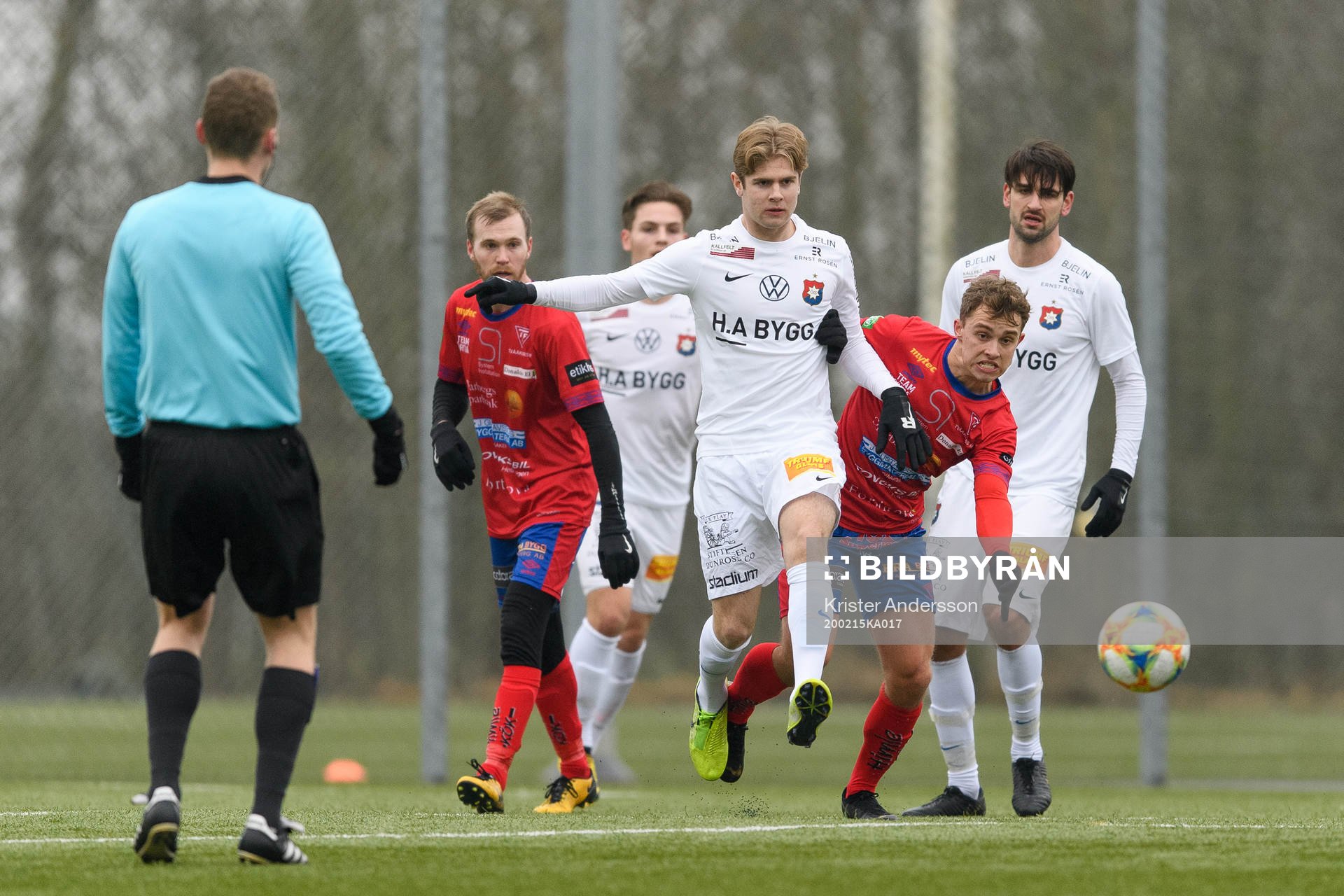 Örgrytes Robin Glavak under träningsmatchen i fotboll mellan Tvååker och Örgryte den 15 februari 2020 i Varberg.
