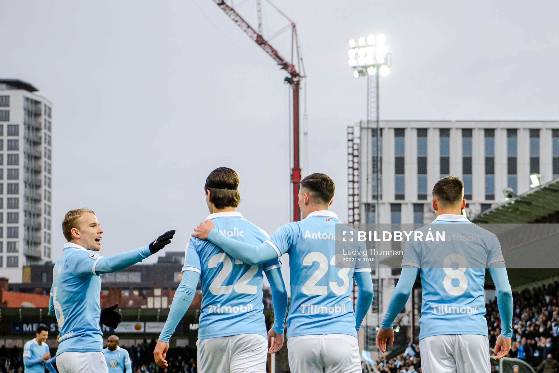 Malmö FFs Oscar Lewicki, Adi Nalic , Marcus Antonsson och