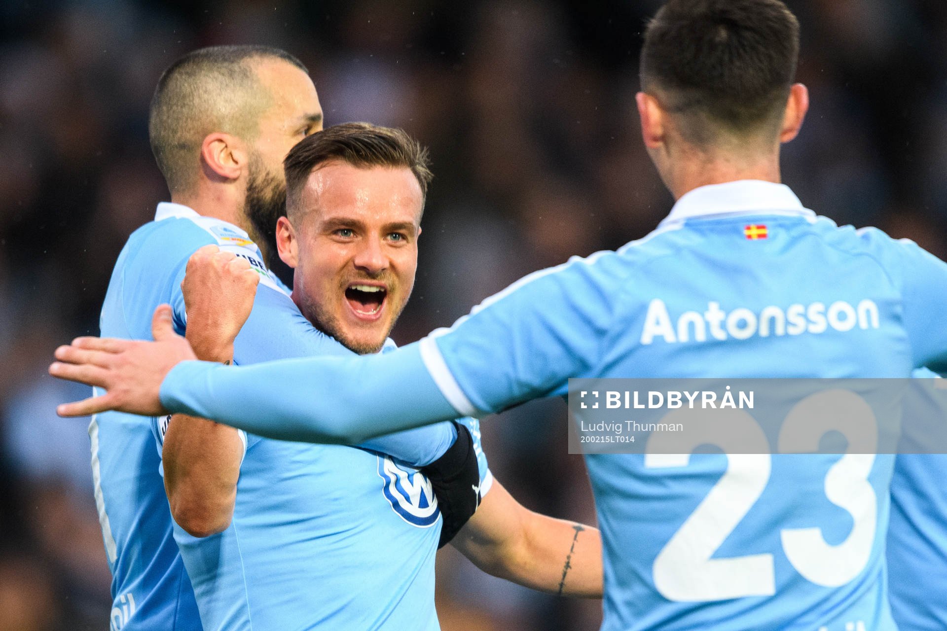 Malmö FFs Eric Larsson jublar