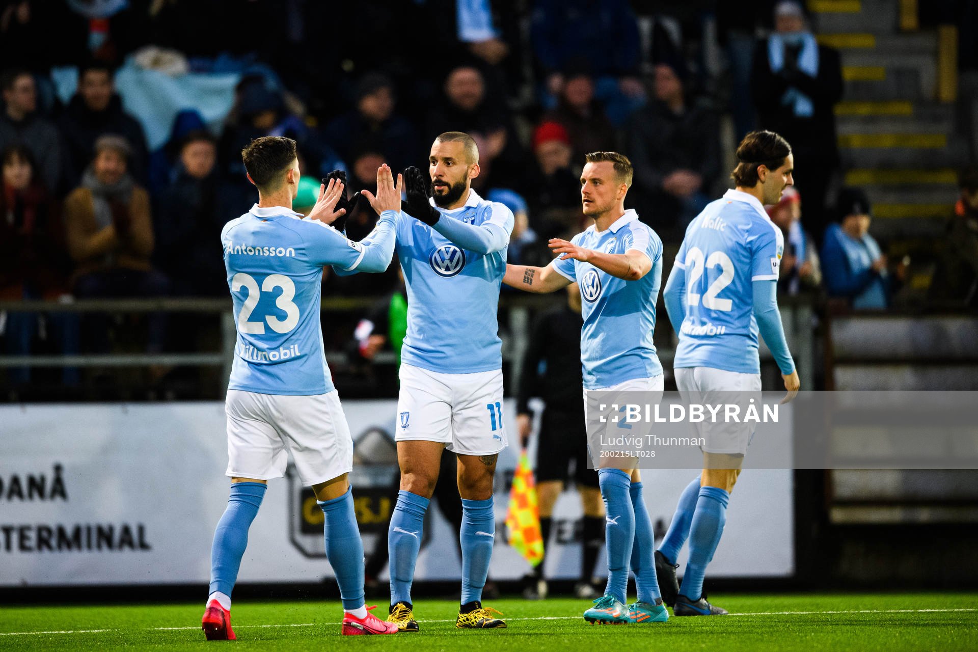 Malmö FFs Marcus Antonsson, Guillermo Molins och Eric