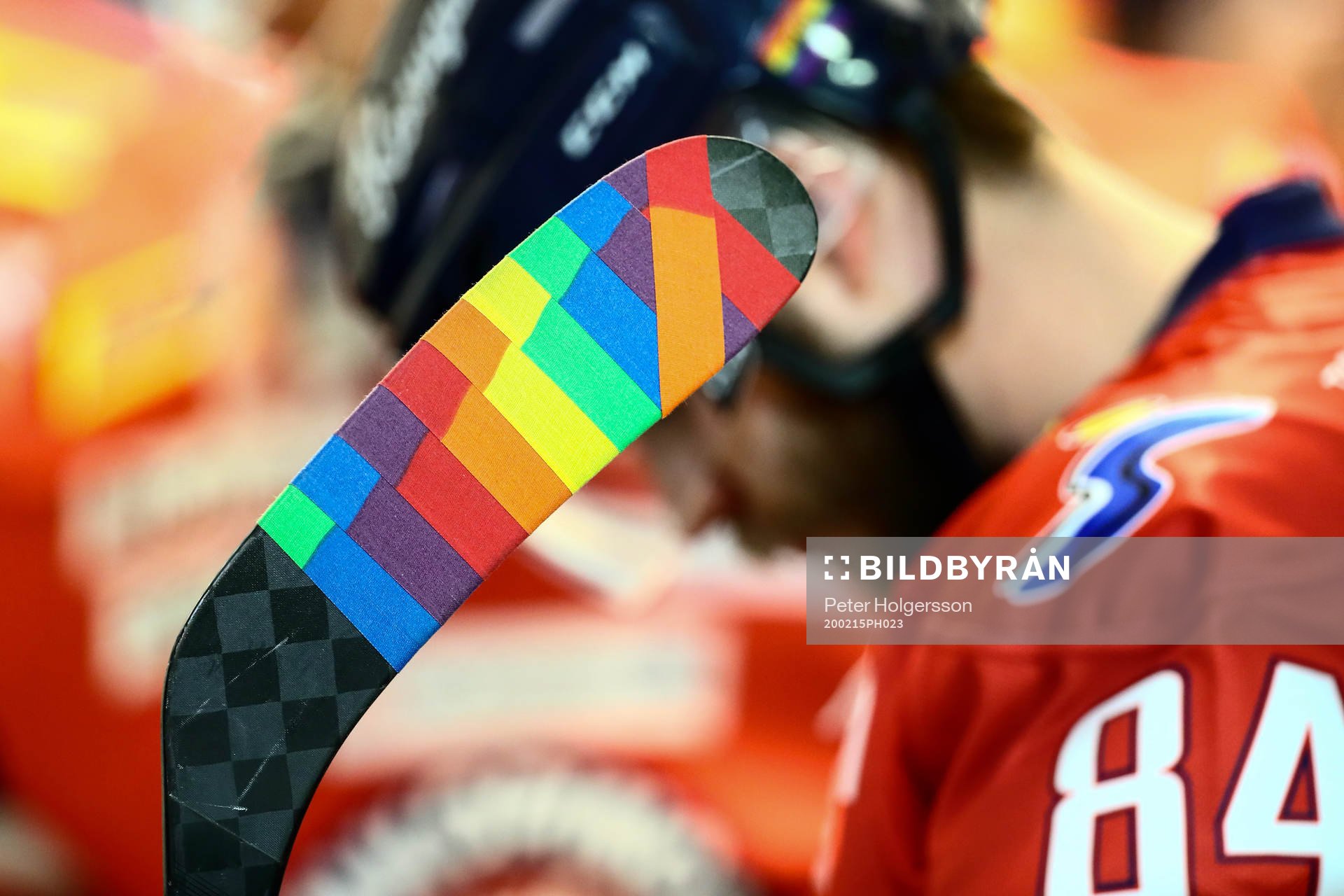 Linköpings Jimmy Andersson med pride-tejp