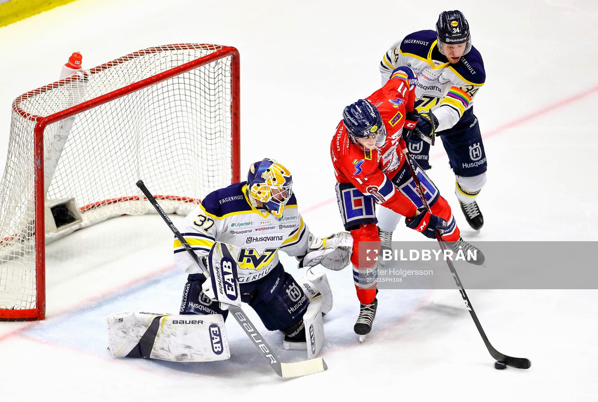 s målvakt Jonas Gunnarsson, Linköpings Henrik Törnqvist