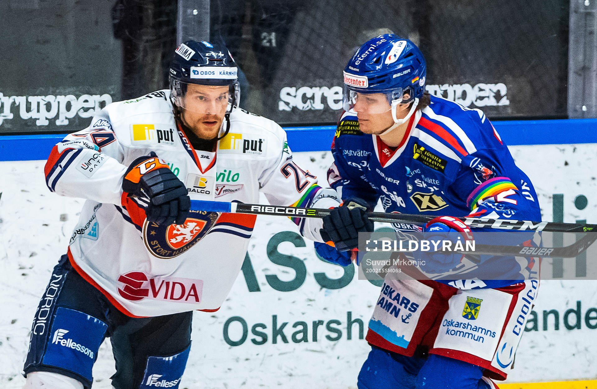 Oskarshamns John Dahlström och Växjös Brendan Shinnimin