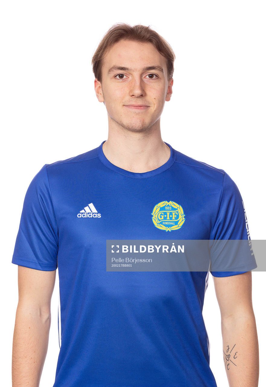 GIF Sundsvalls Albin Ekström poserar för ett porträtt den 17 februari 2020 i Sundsvall.