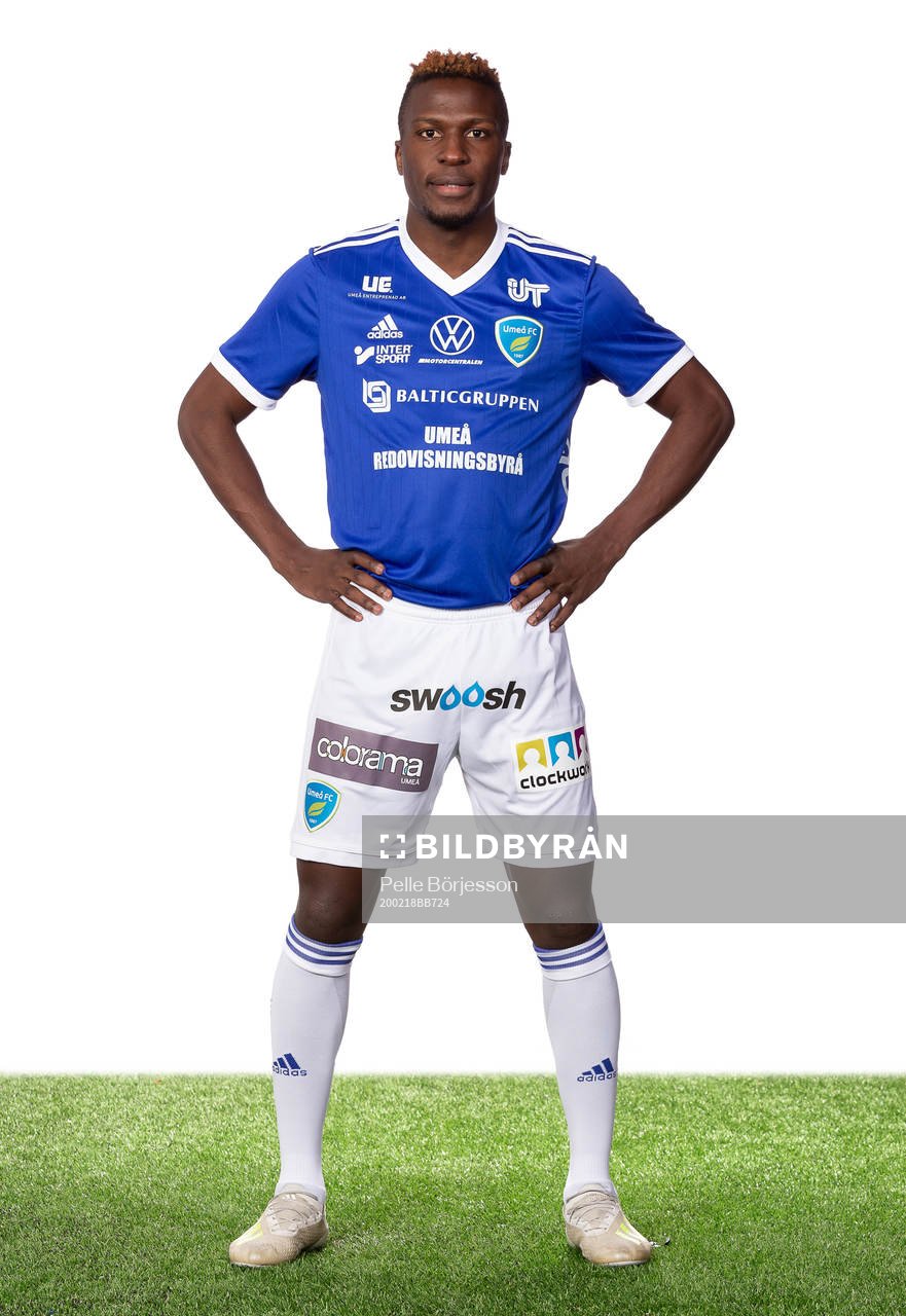 Umeås Alexis Bbakka poserar för ett porträtt den 18 februari 2020 i Umeå.