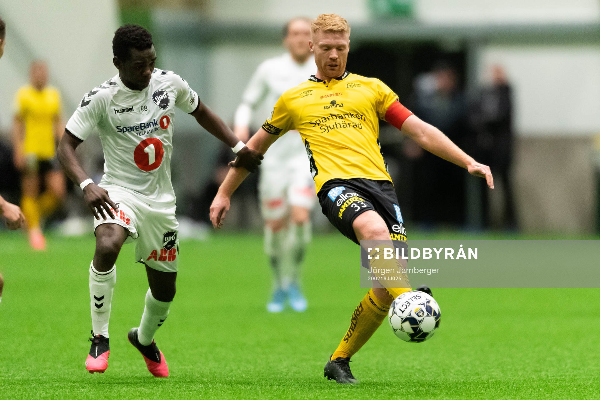 Elfsborgs Sivert Heltne Nilsen och Odds Joshua Kitolano