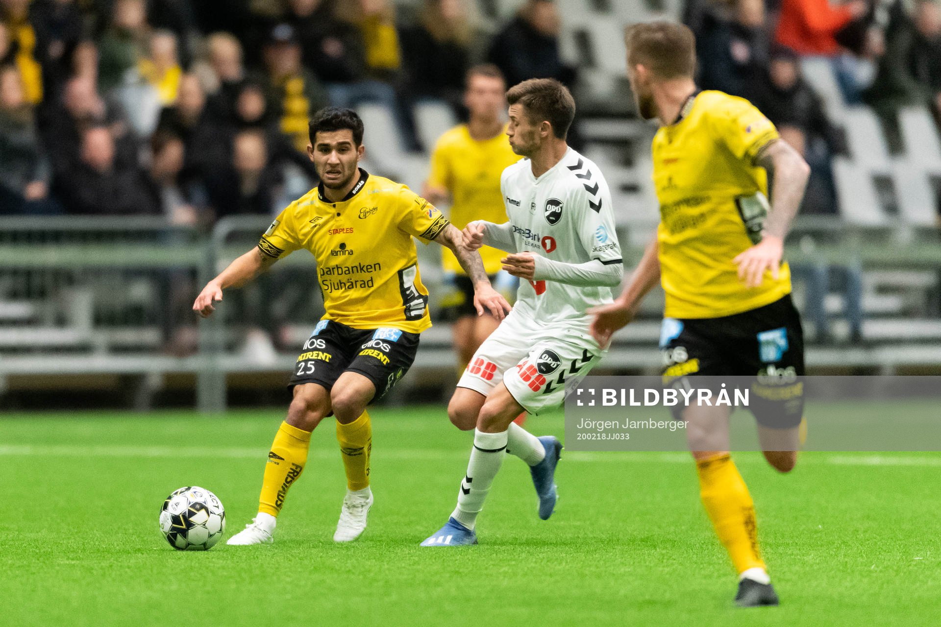 Elfsborgs Eduart Iljazi under träningsmatchen i fotboll mellan Elfsborg och Odd den 18 februari 2020 i Borås.
