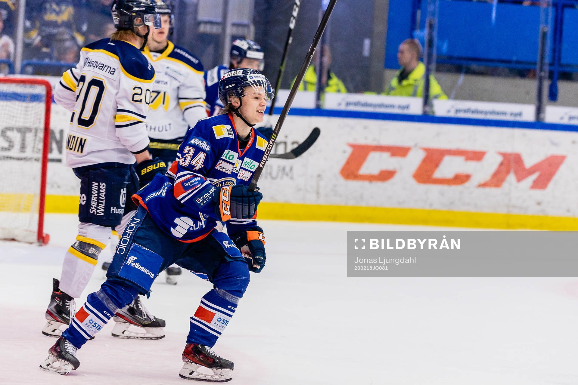 Växjös Linus Skager jublar