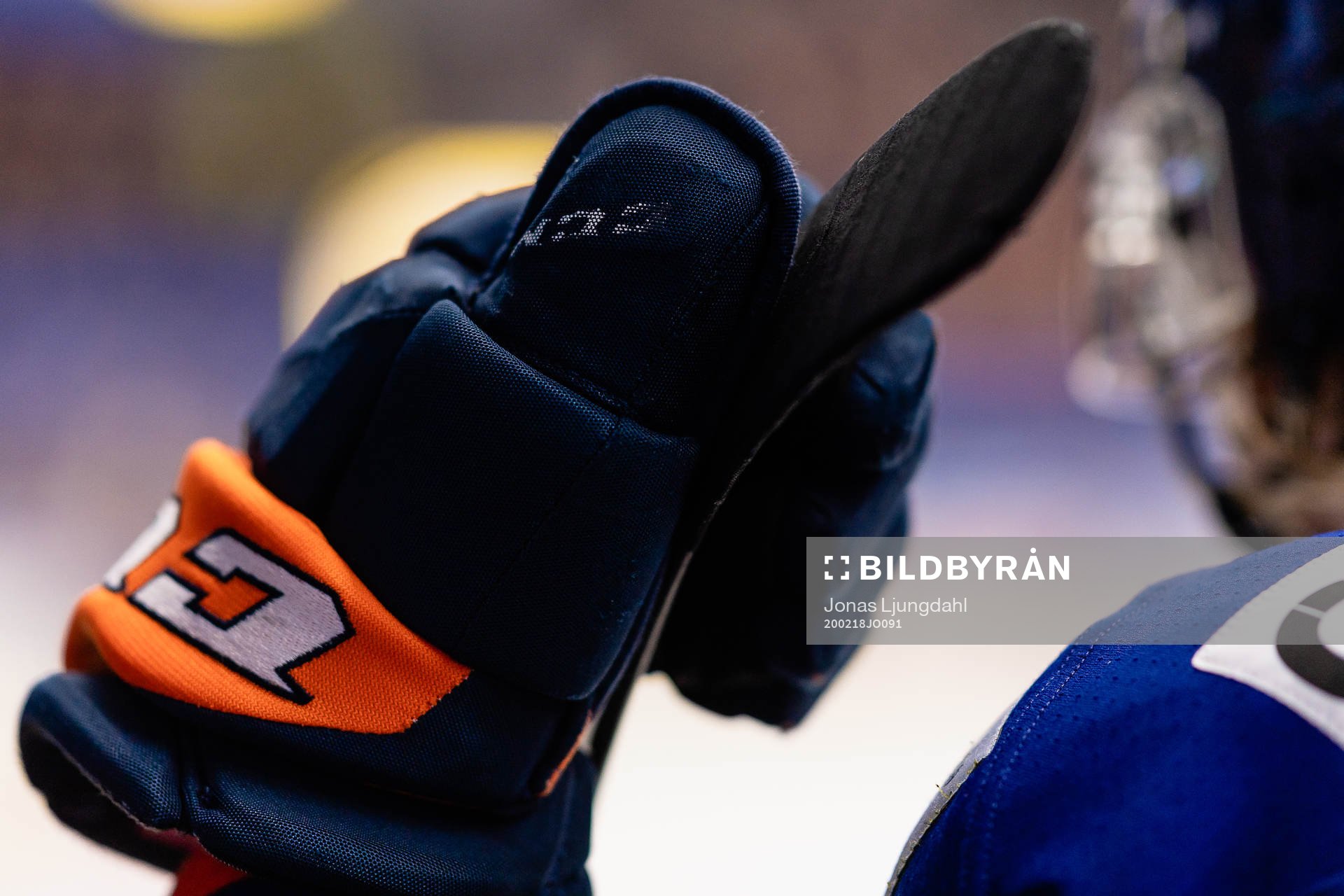 Hockeyhandske och klubba