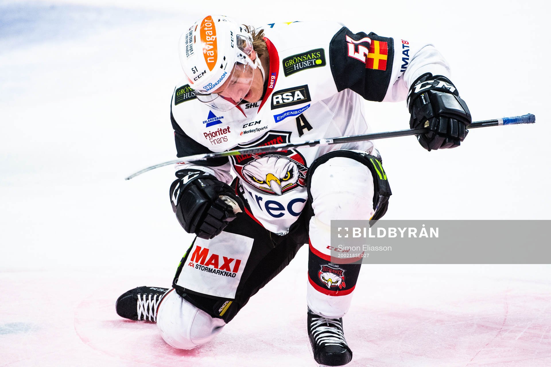 Malmö Redhawks Emil Sylvegård jublar