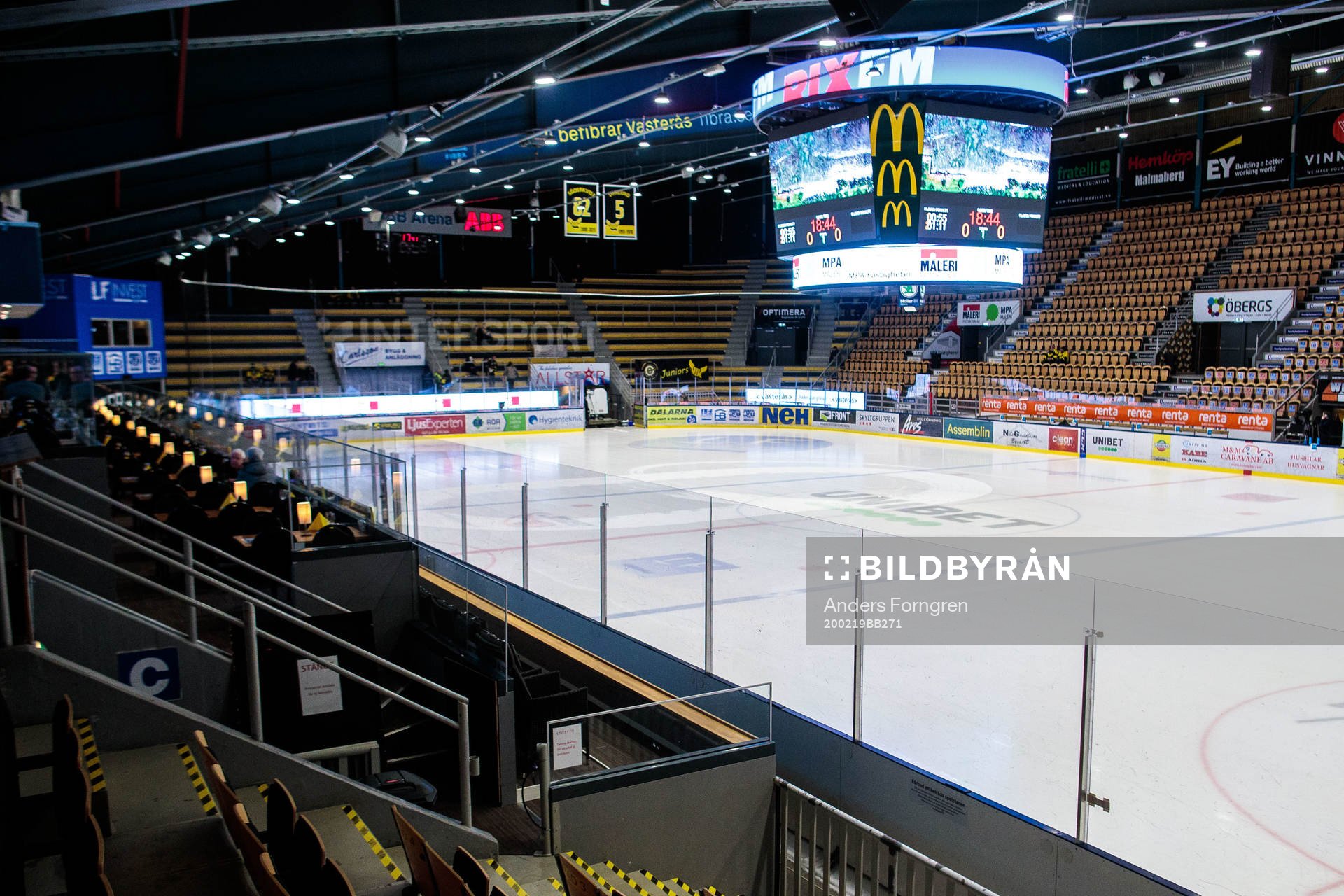 Interiör av ABB Arena Nord