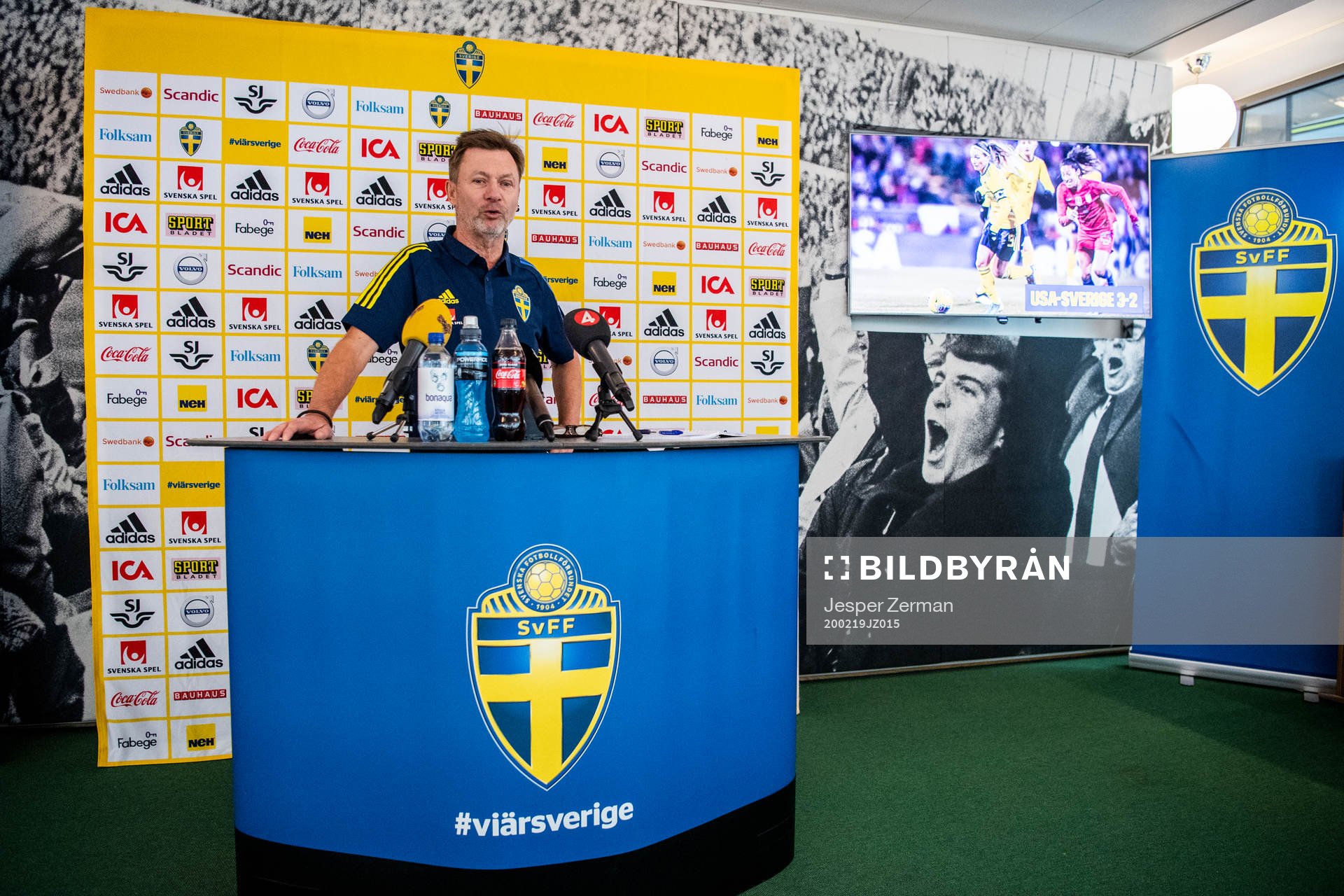 Svenska damlandslagets förbundskapten Peter Gerhardsson