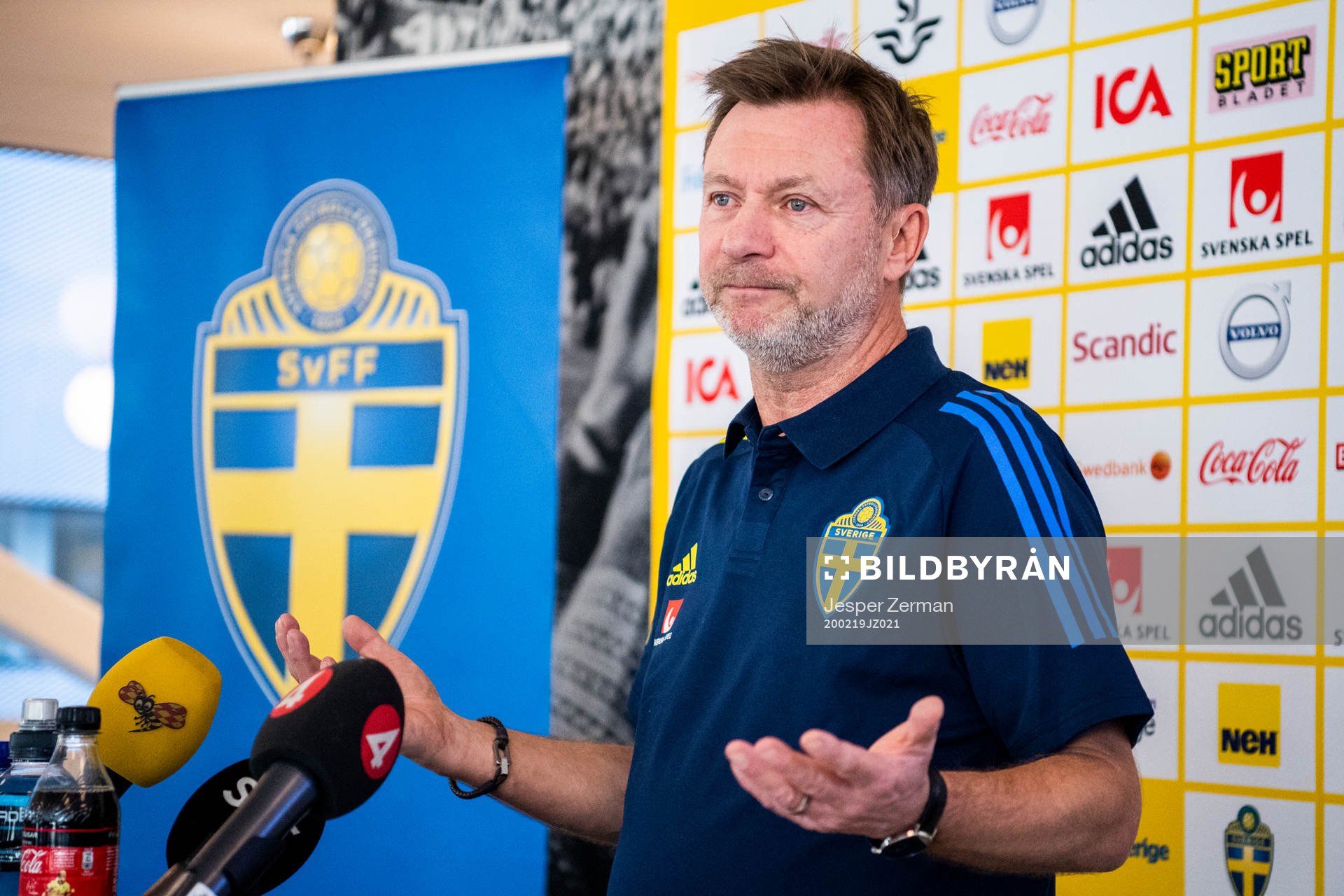 Svenska damlandslagets förbundskapten Peter Gerhardsson
