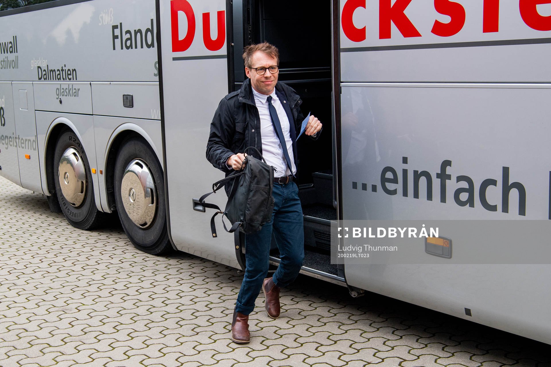Peter Sohlmér, communications officer of Malmö FF arrives