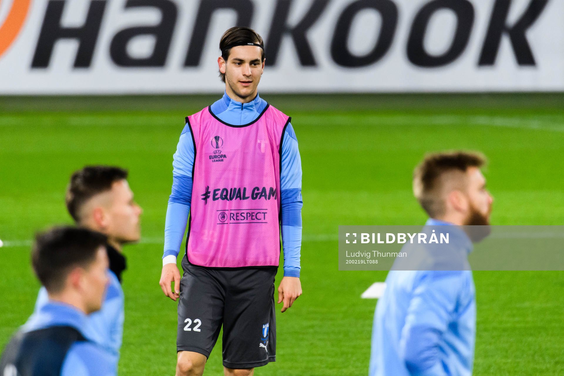 Adi Nalic during a practice with Malmö FF ahead of their Europa League match against Wolfsburg on February 19, 2020 in Wolfsburg.