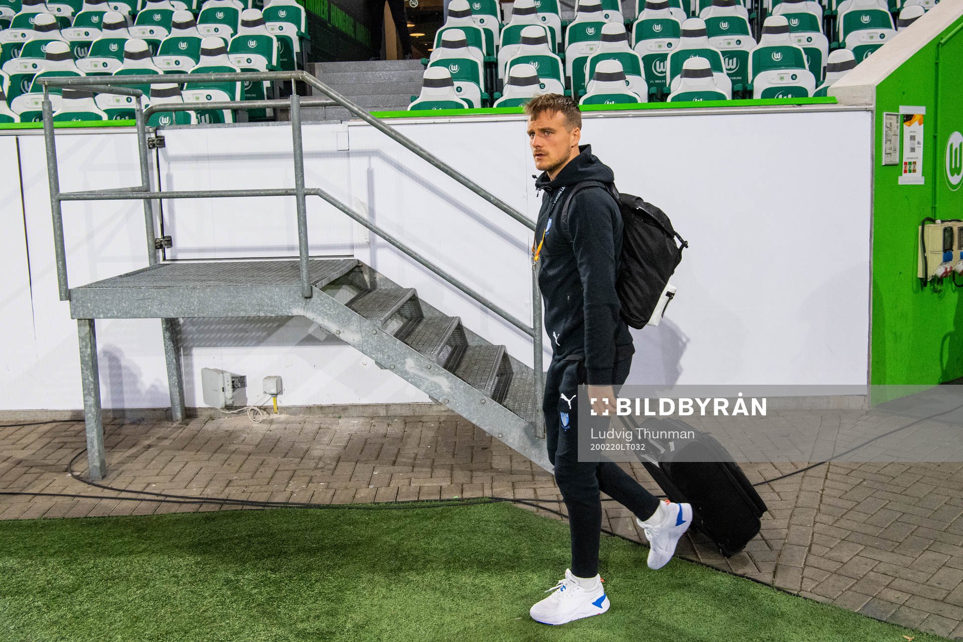 Eric Larsson of Malmö FF arrives