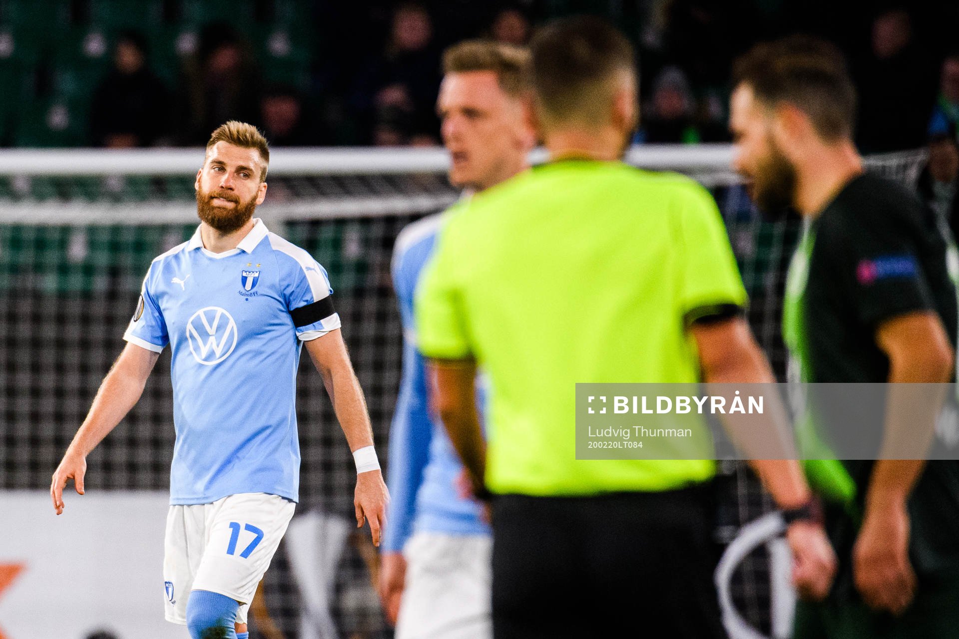 Rasmus Bengtsson of Malmö FF looks dejected