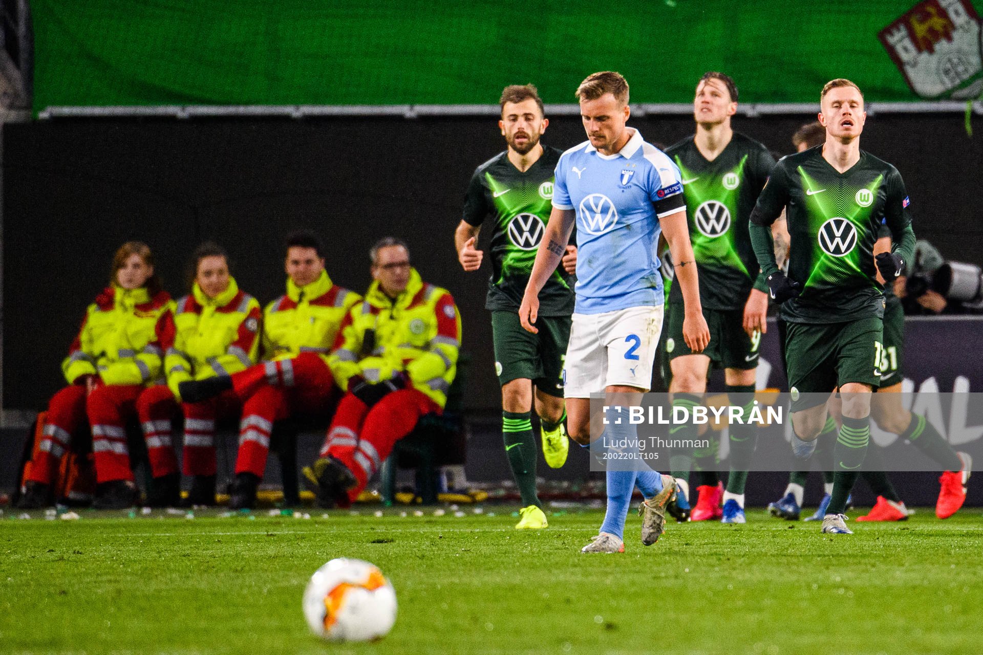 Eric Larsson of Malmö FF looks dejected
