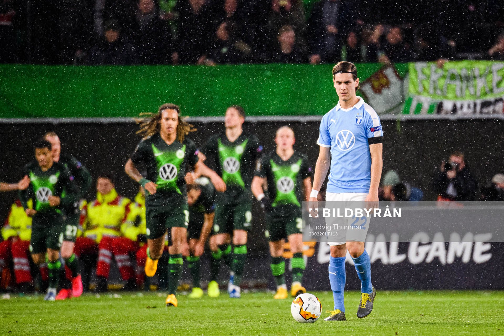 Adi Nalic of Malmö FF looks dejected