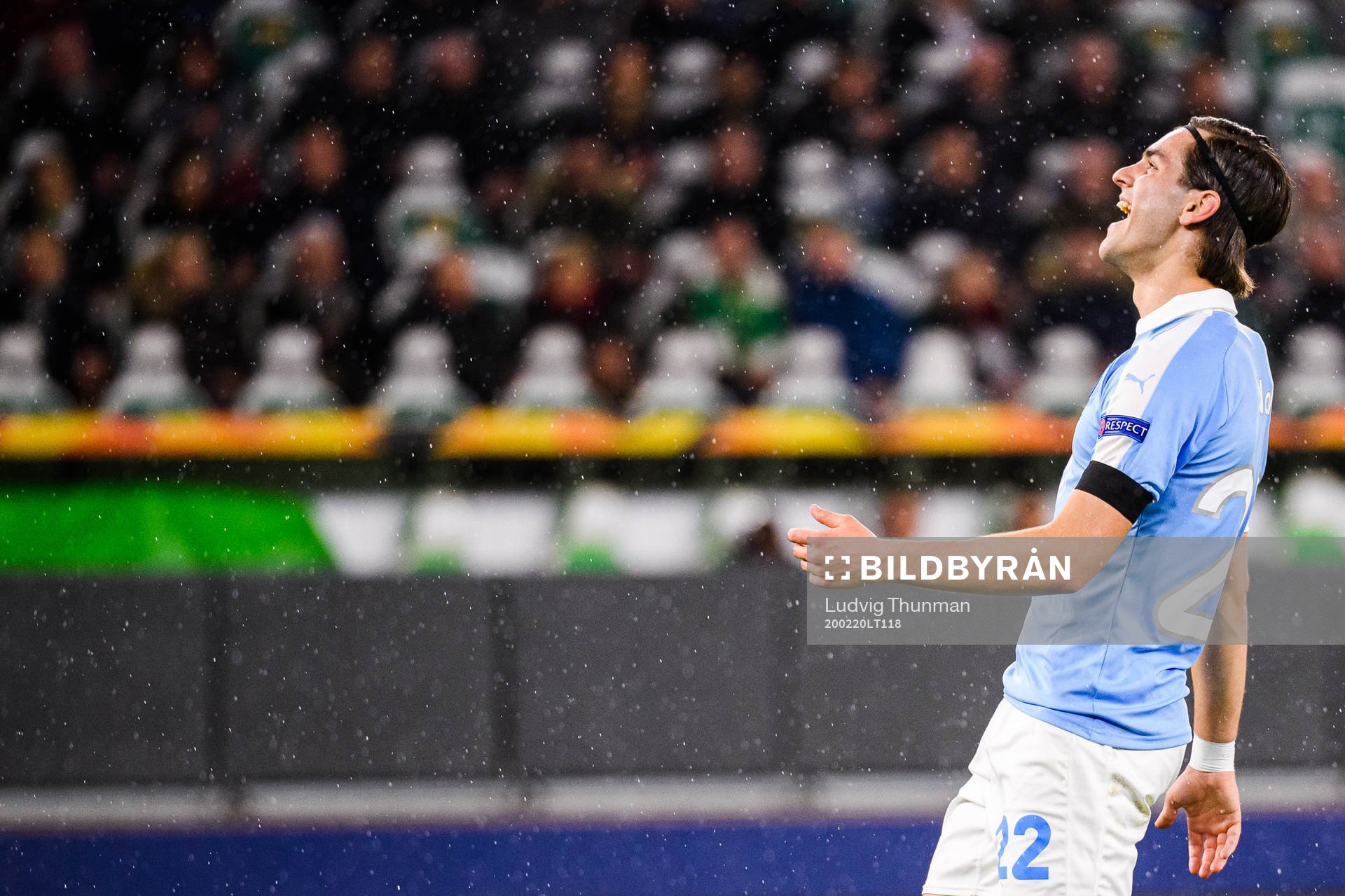 Adi Nalic of Malmö FF reacts